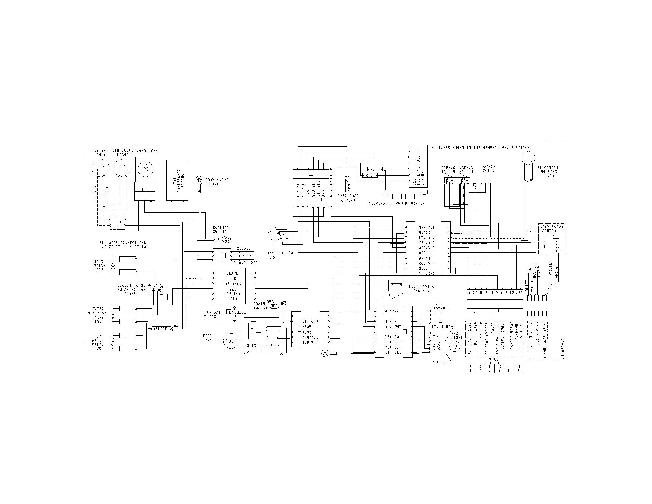 Frigidaire GLHS67SEPW0 wiring diagram diagram