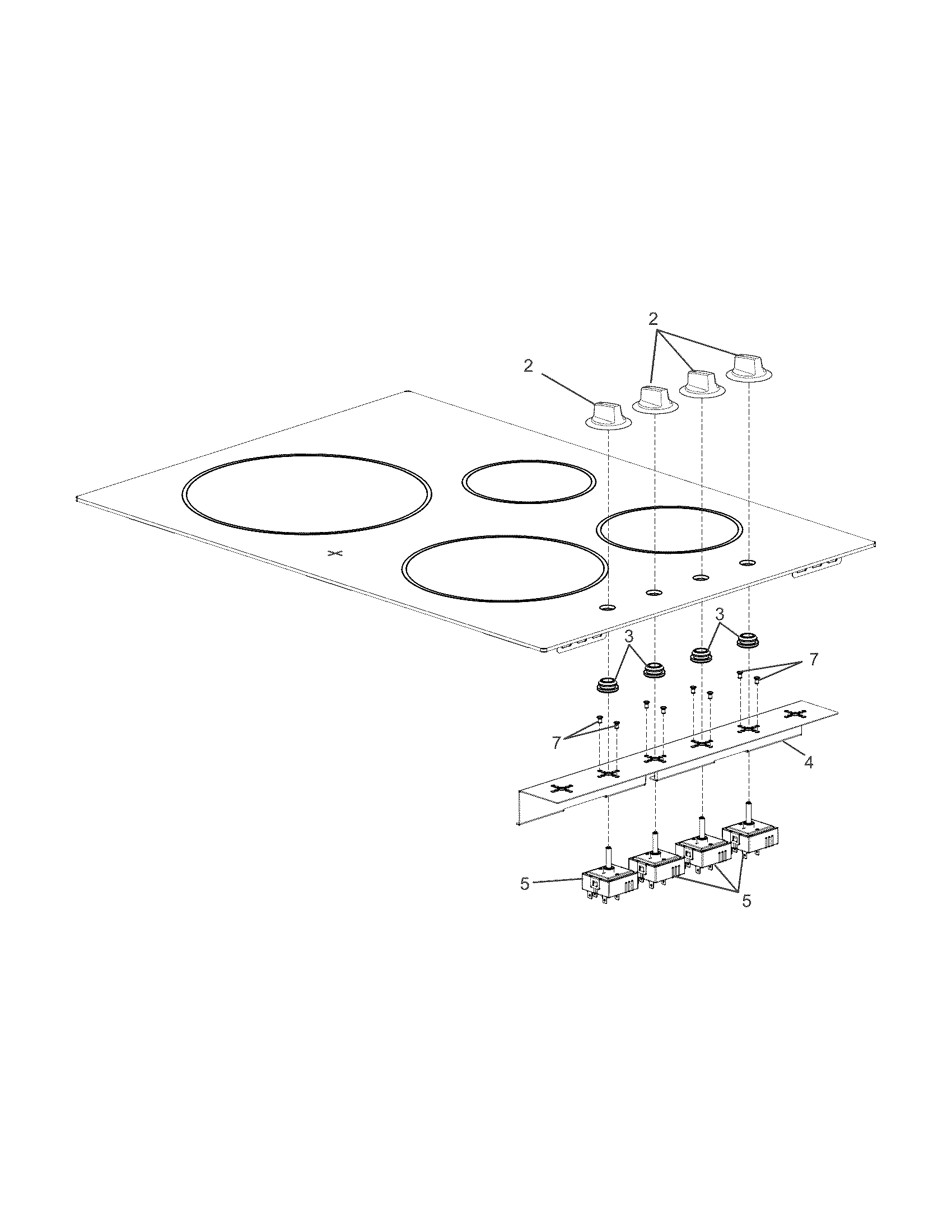 Frigidaire FFEC3025LW1 control panel diagram