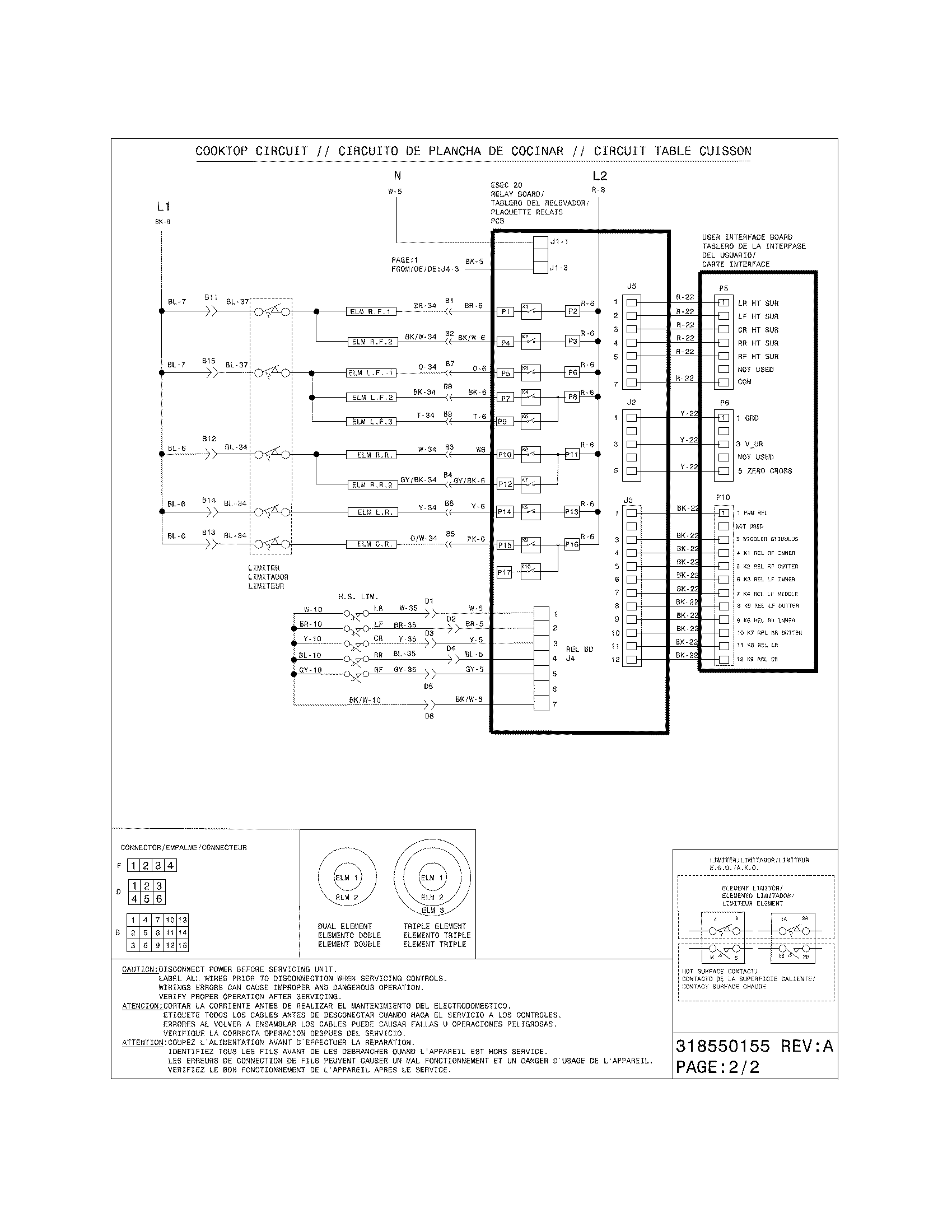 Electrolux EW30ES65GBF wiring diagram diagram
