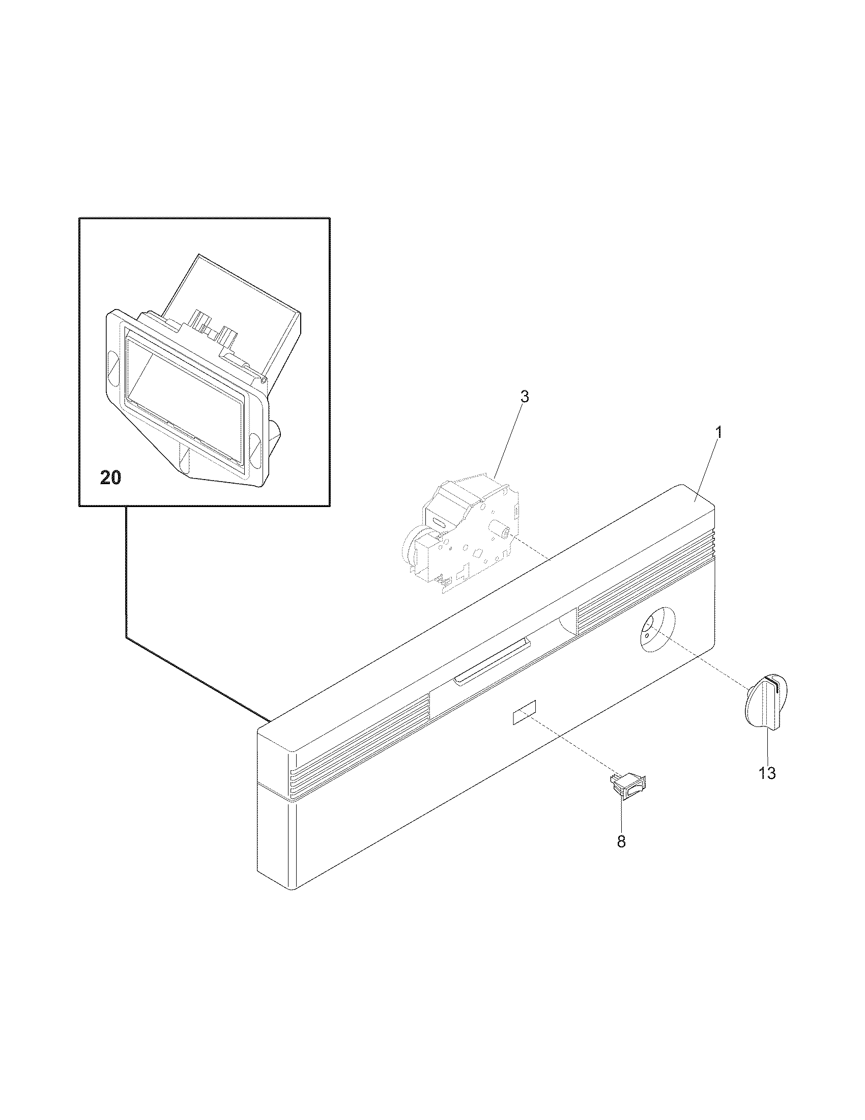 Frigidaire FBD2400KS0A control panel diagram