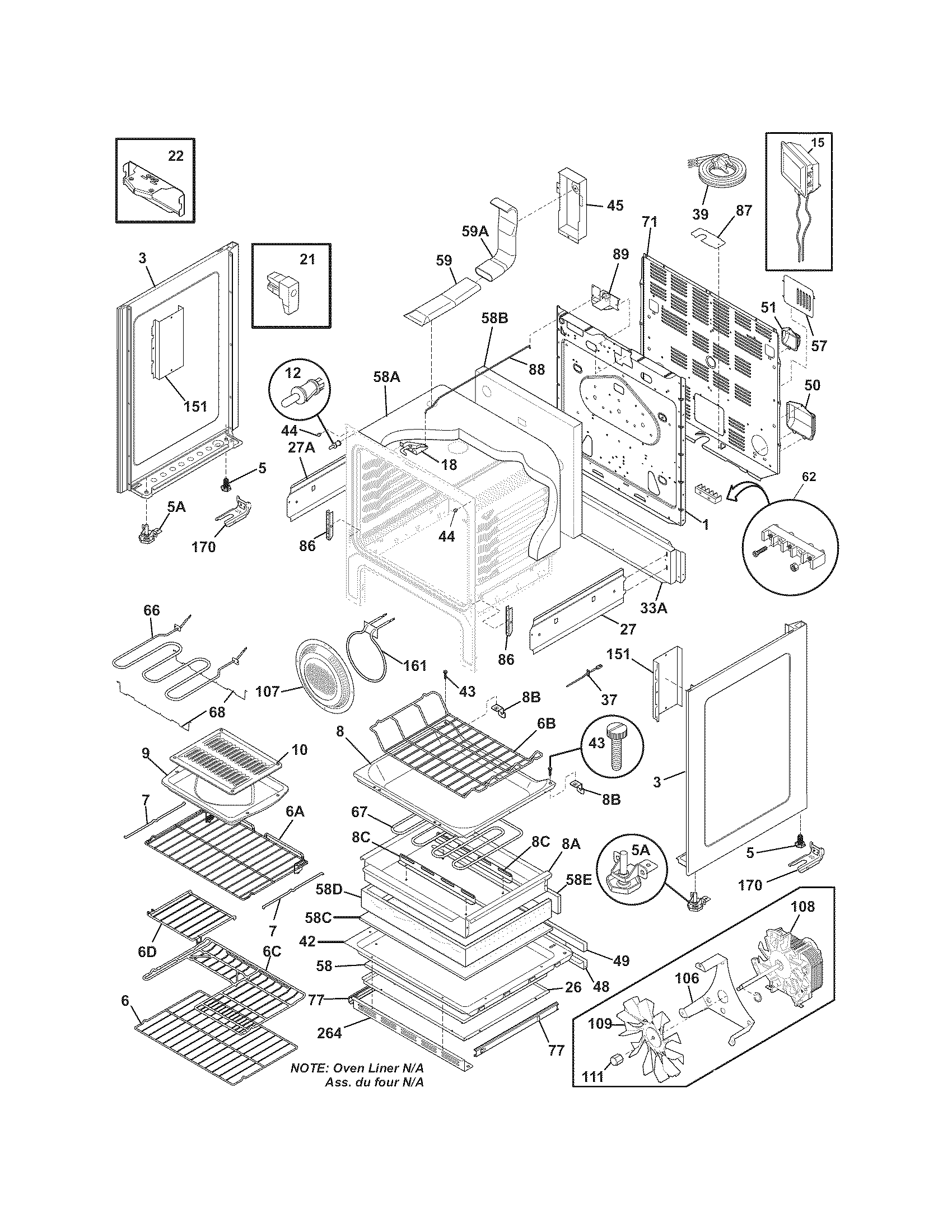 Frigidaire CPCF3091LFD body diagram