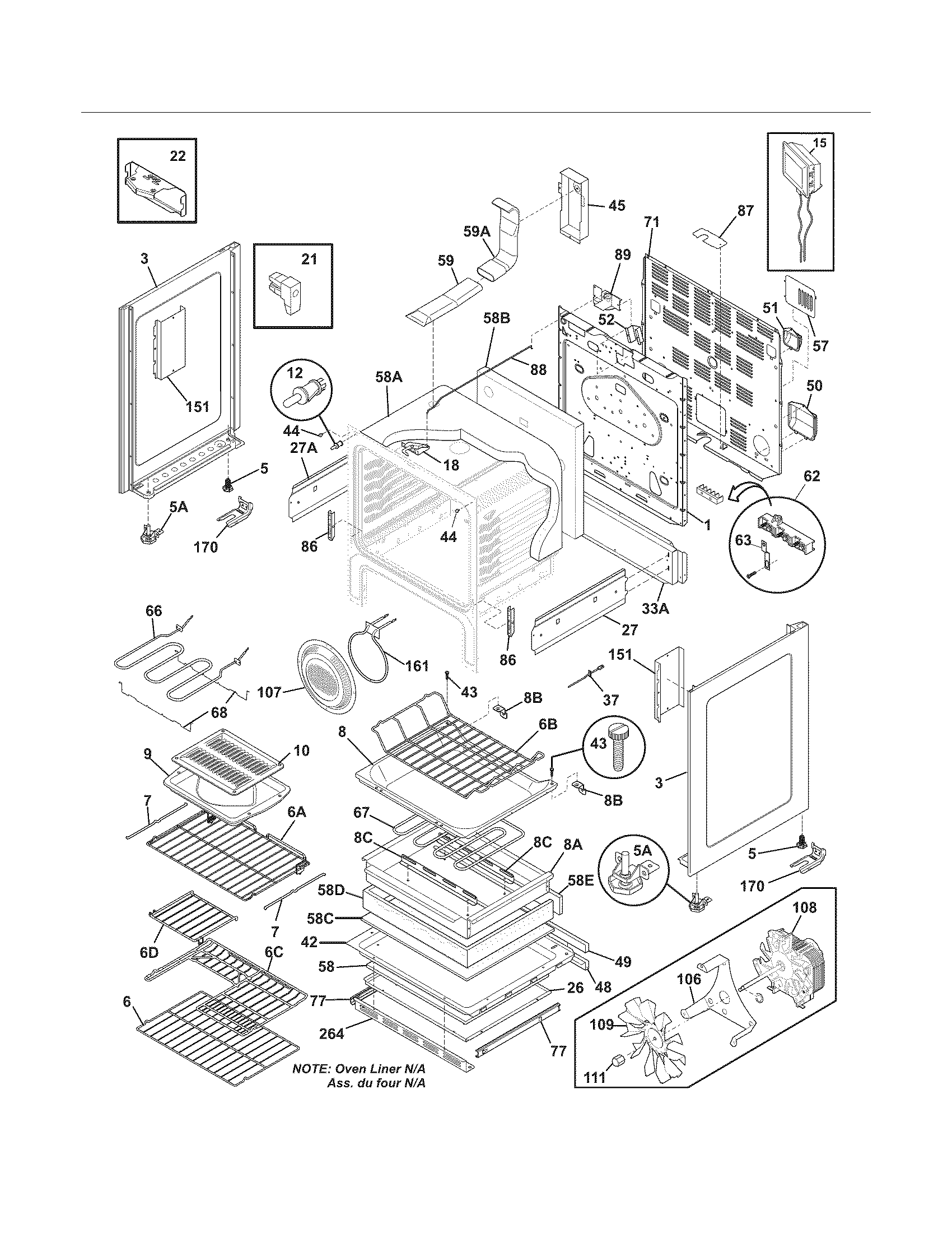 Frigidaire FPIF3093LFD body diagram
