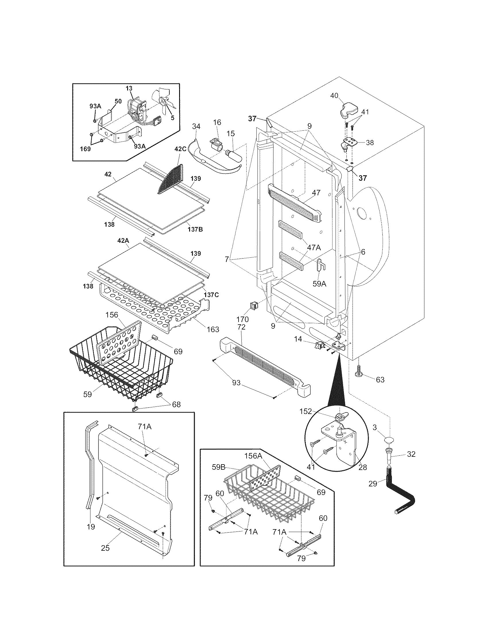 Kenmore Elite 25328712806 cabinet diagram
