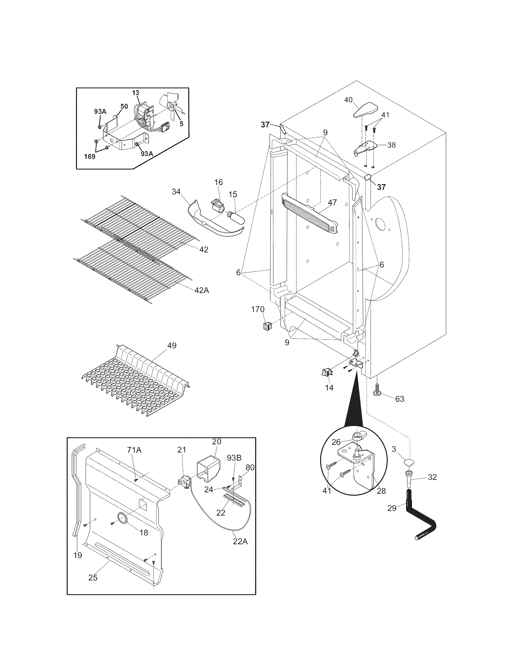 Kenmore 25328262805 cabinet diagram