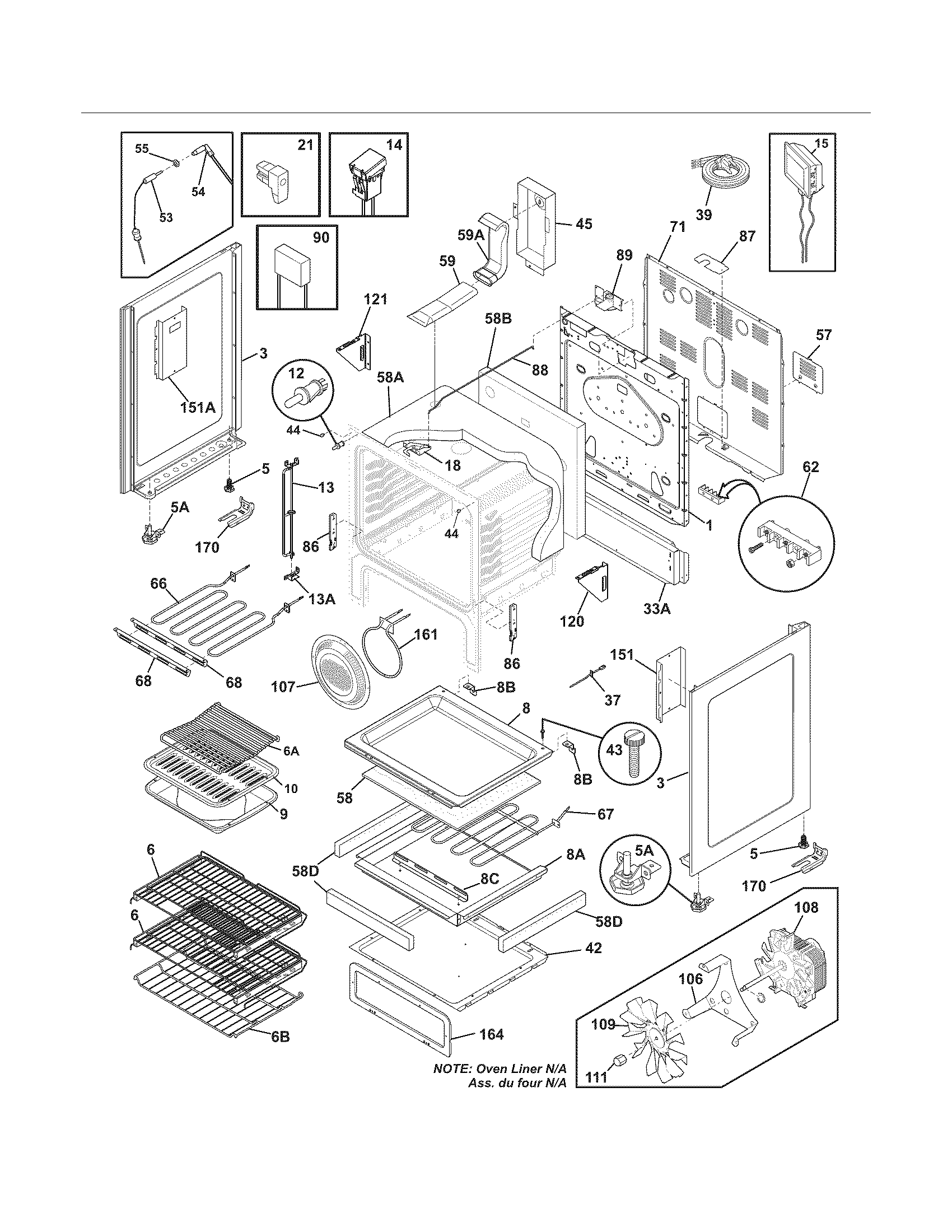 Electrolux CEW30EF6GSG body diagram