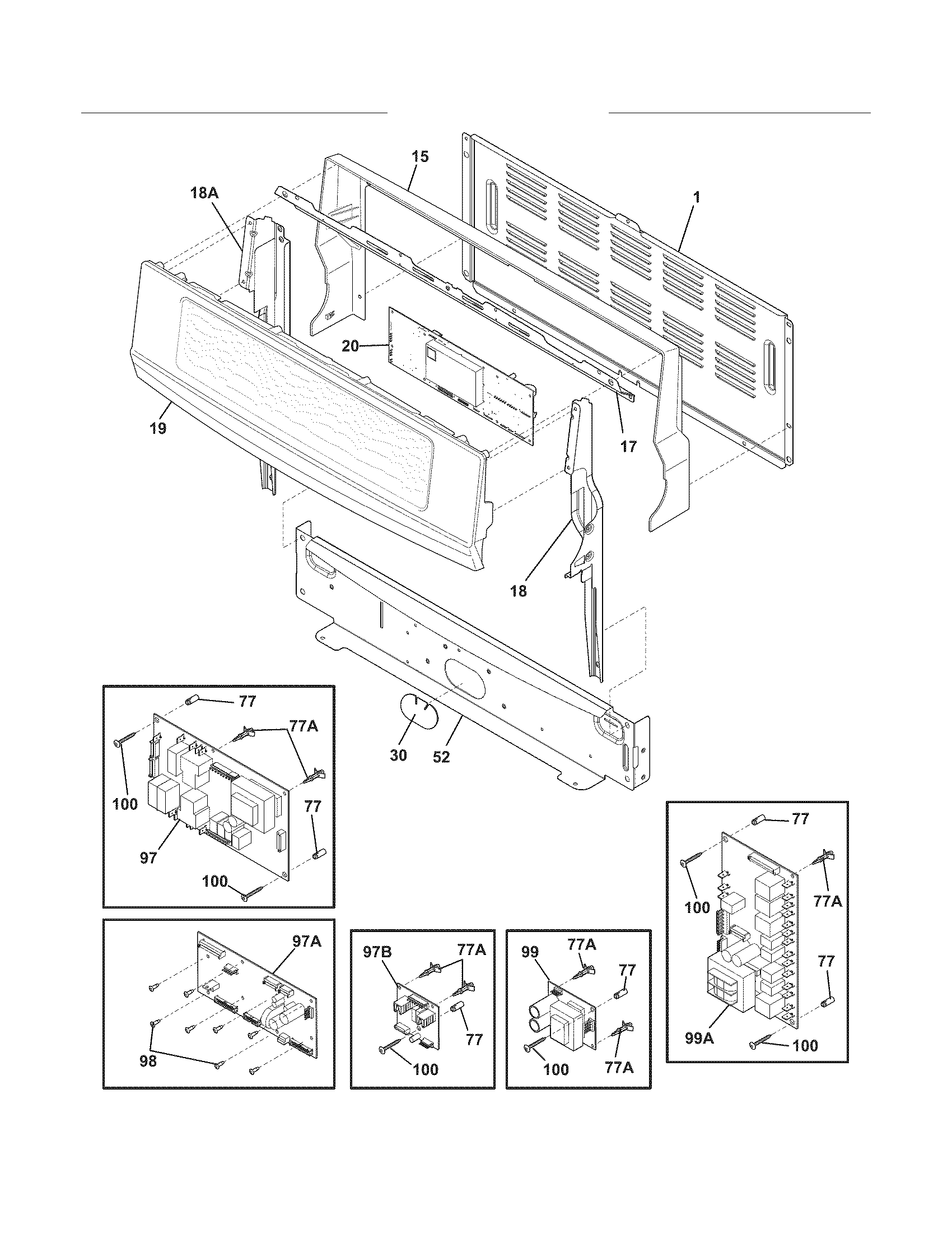 Electrolux CEW30EF6GSJ backguard diagram