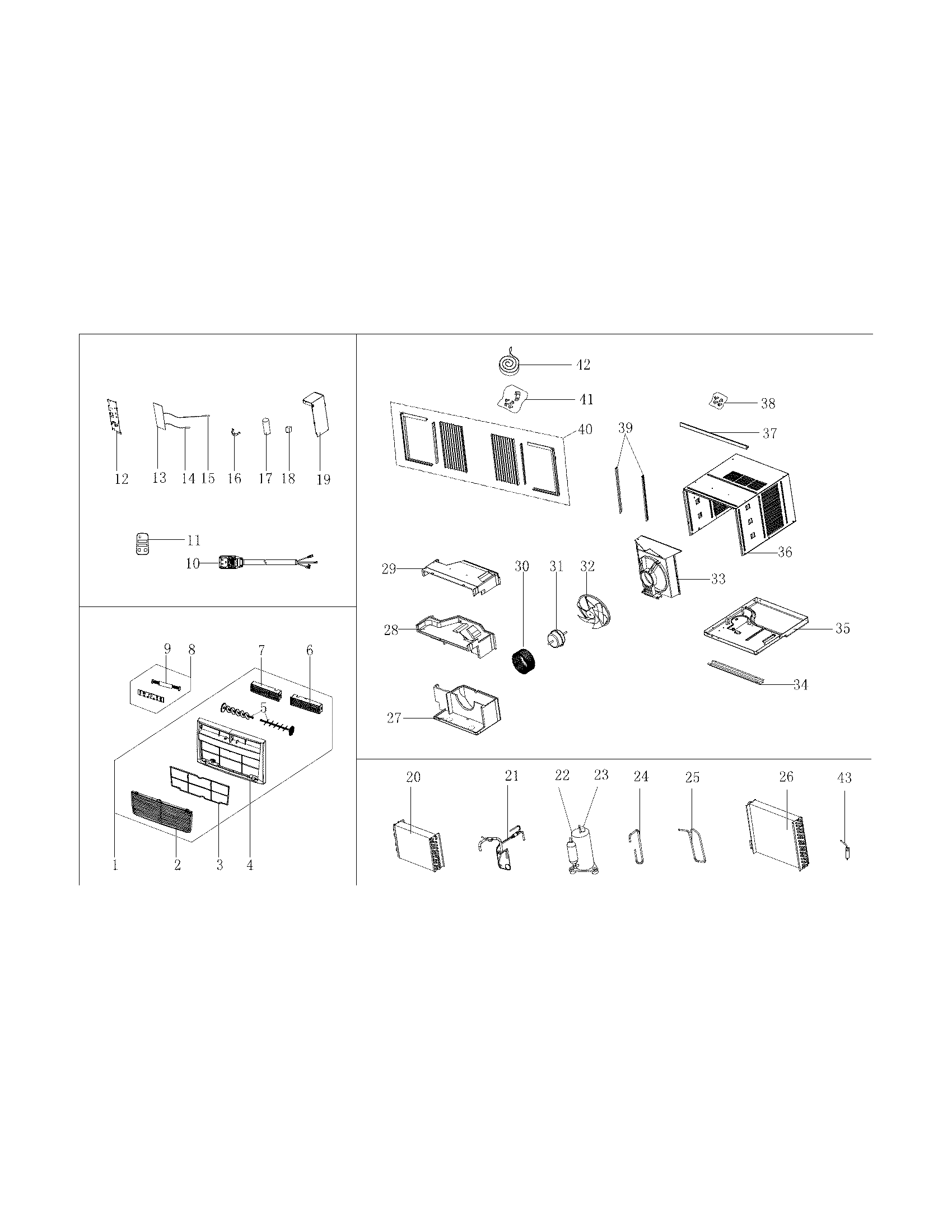 Frigidaire FRA083AT711 recommended spare parts diagram