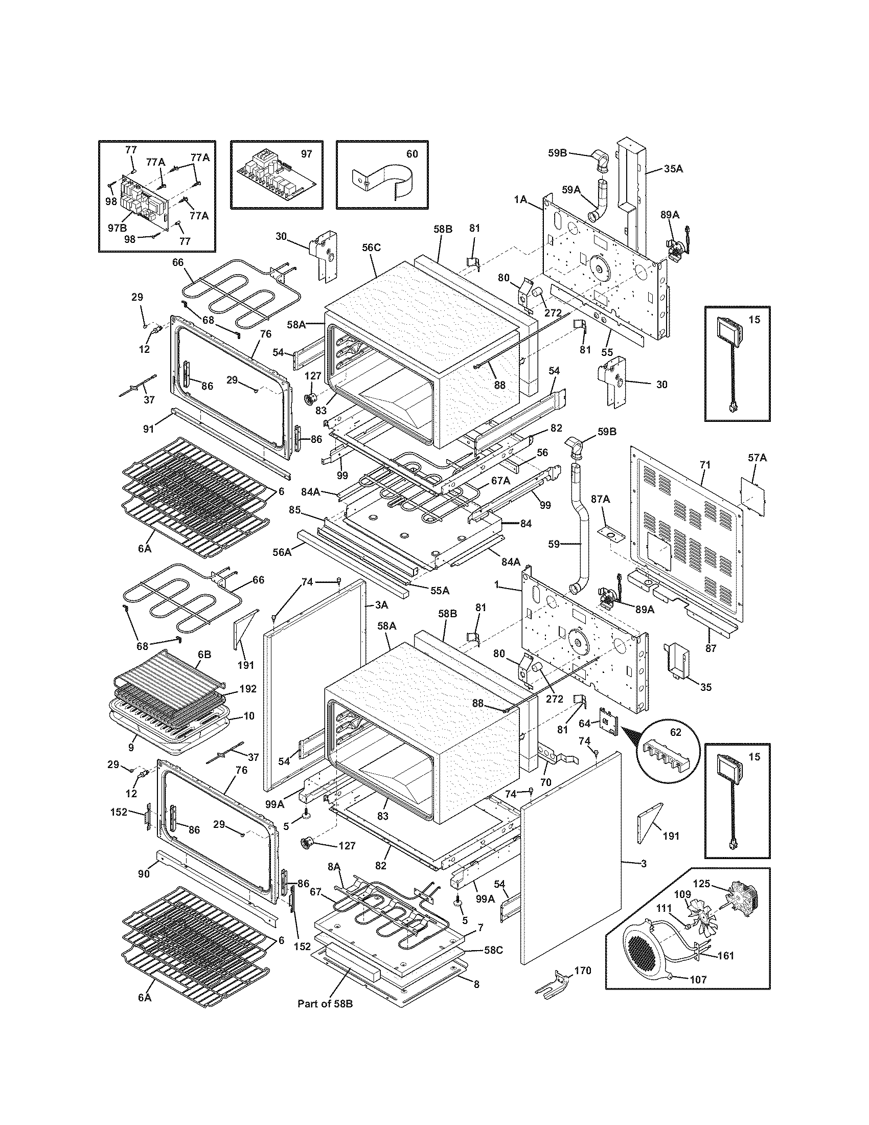 Kenmore Elite 79097512100 body diagram