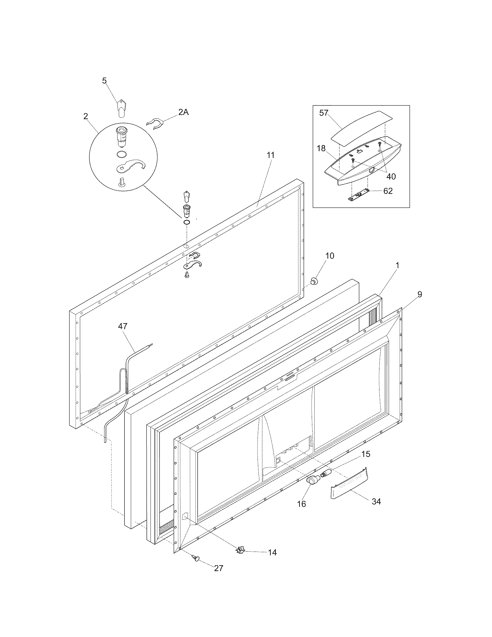 Kenmore Elite 25316082108 door diagram
