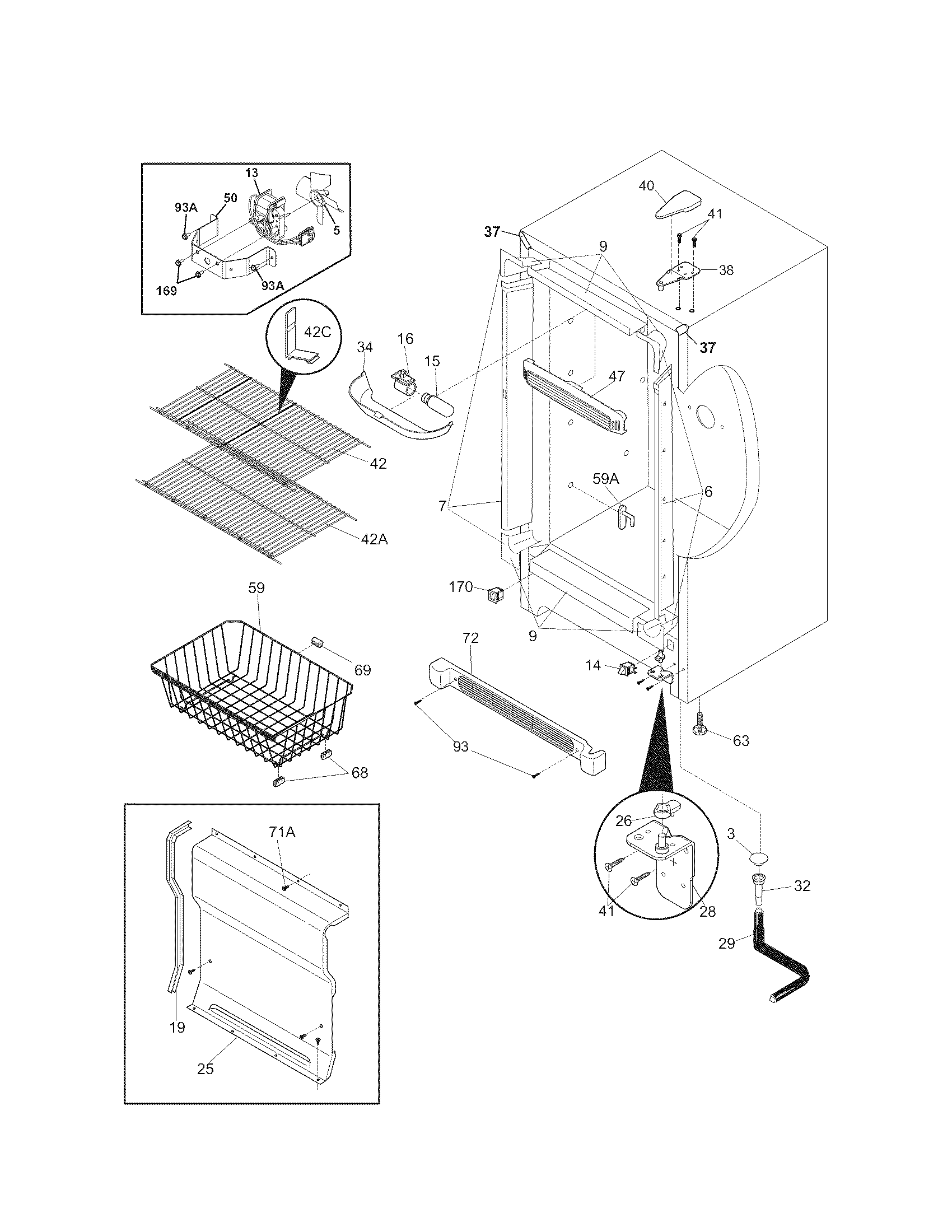 Kenmore 25328782804 cabinet diagram