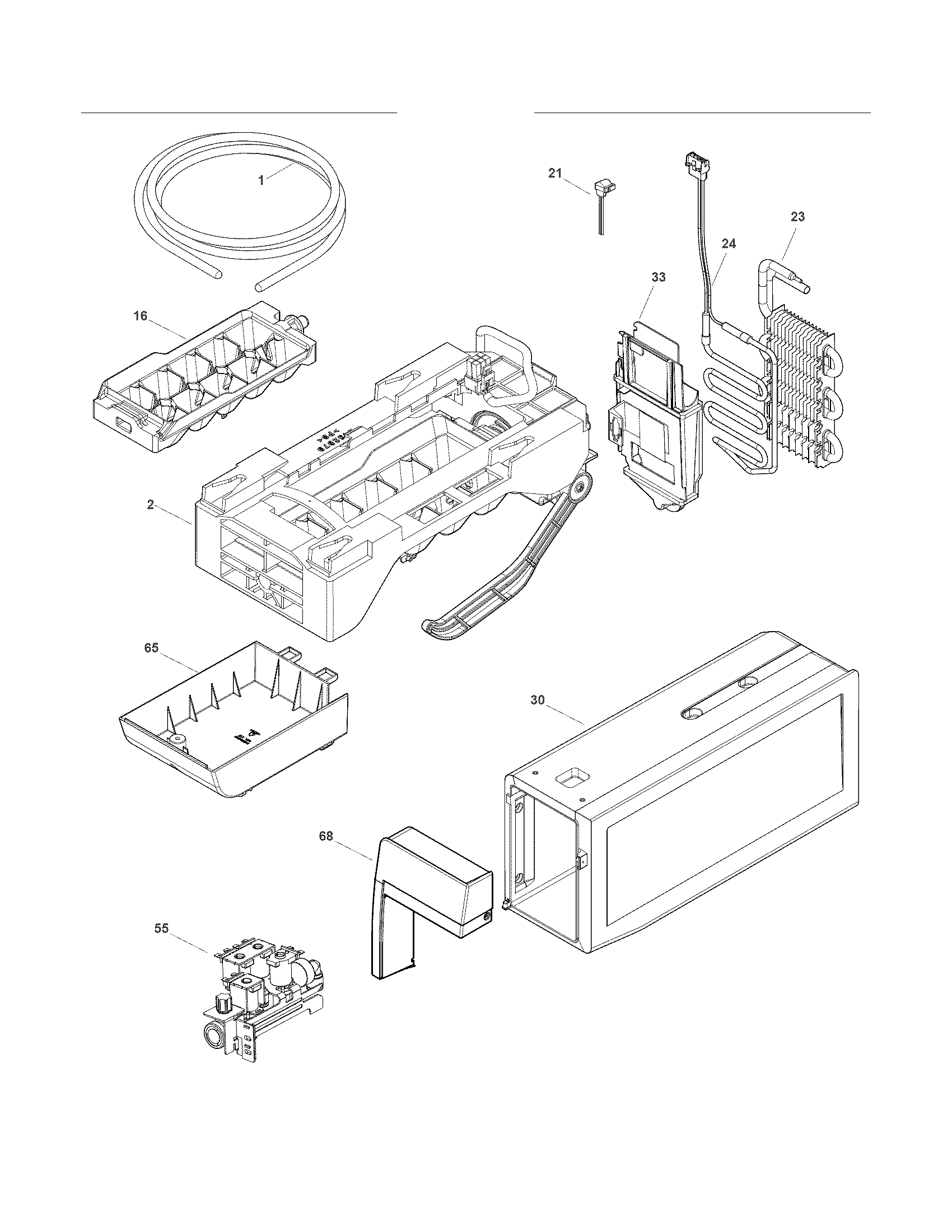 Electrolux EI27BS26JS4 ice maker diagram