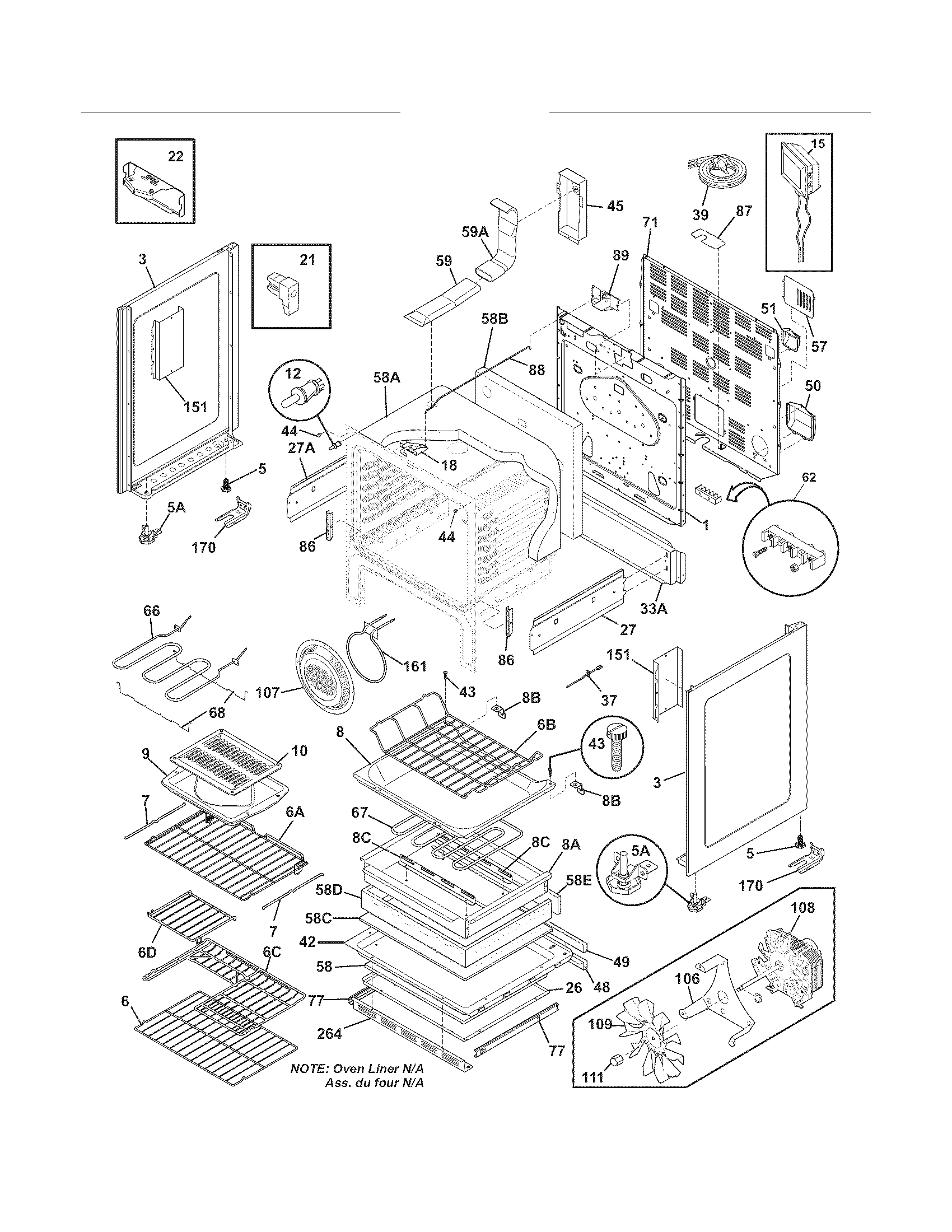 Frigidaire CPCF3091LFC body diagram
