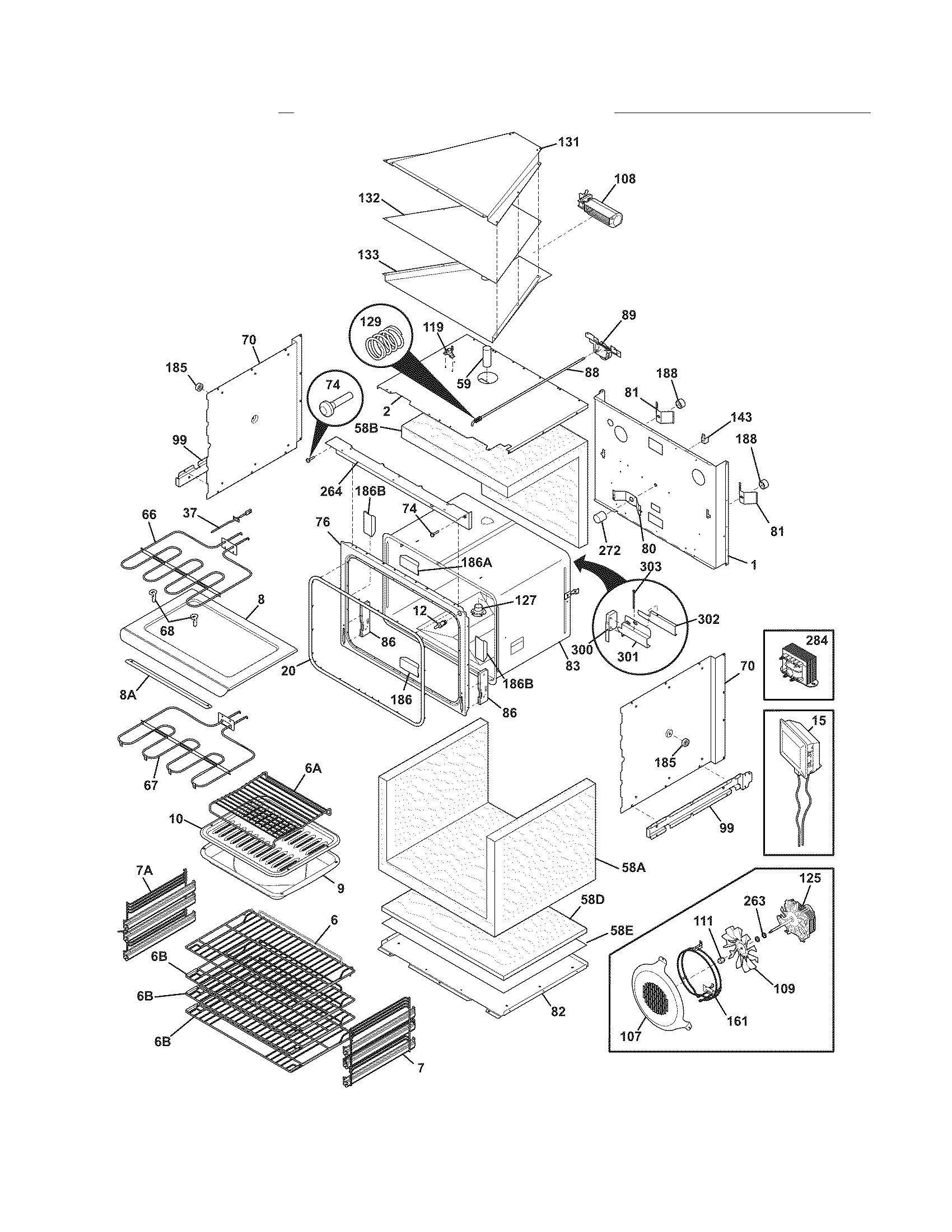 Electrolux E30EW85ESS1 upper oven diagram