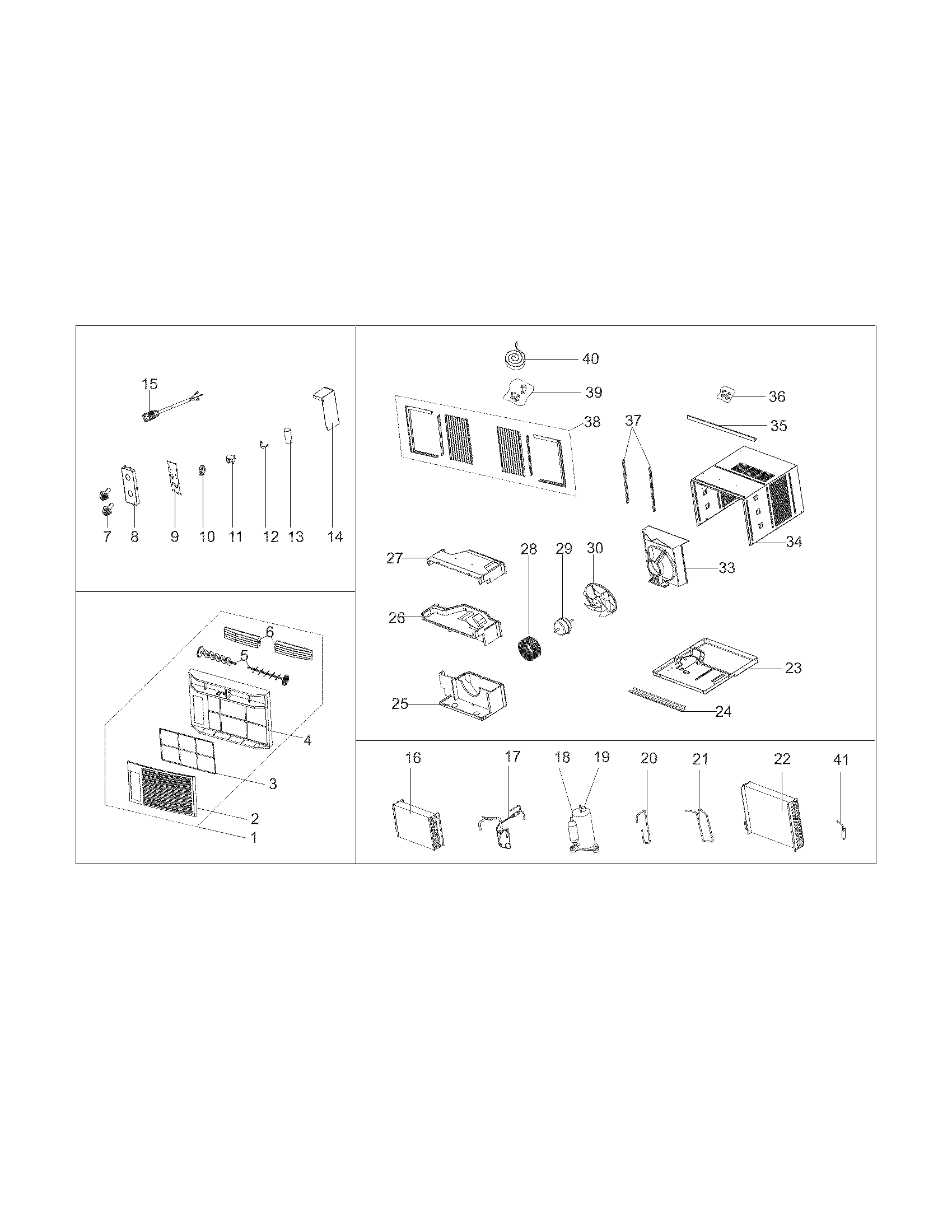 Frigidaire FRA062AT713 recommended spare parts diagram