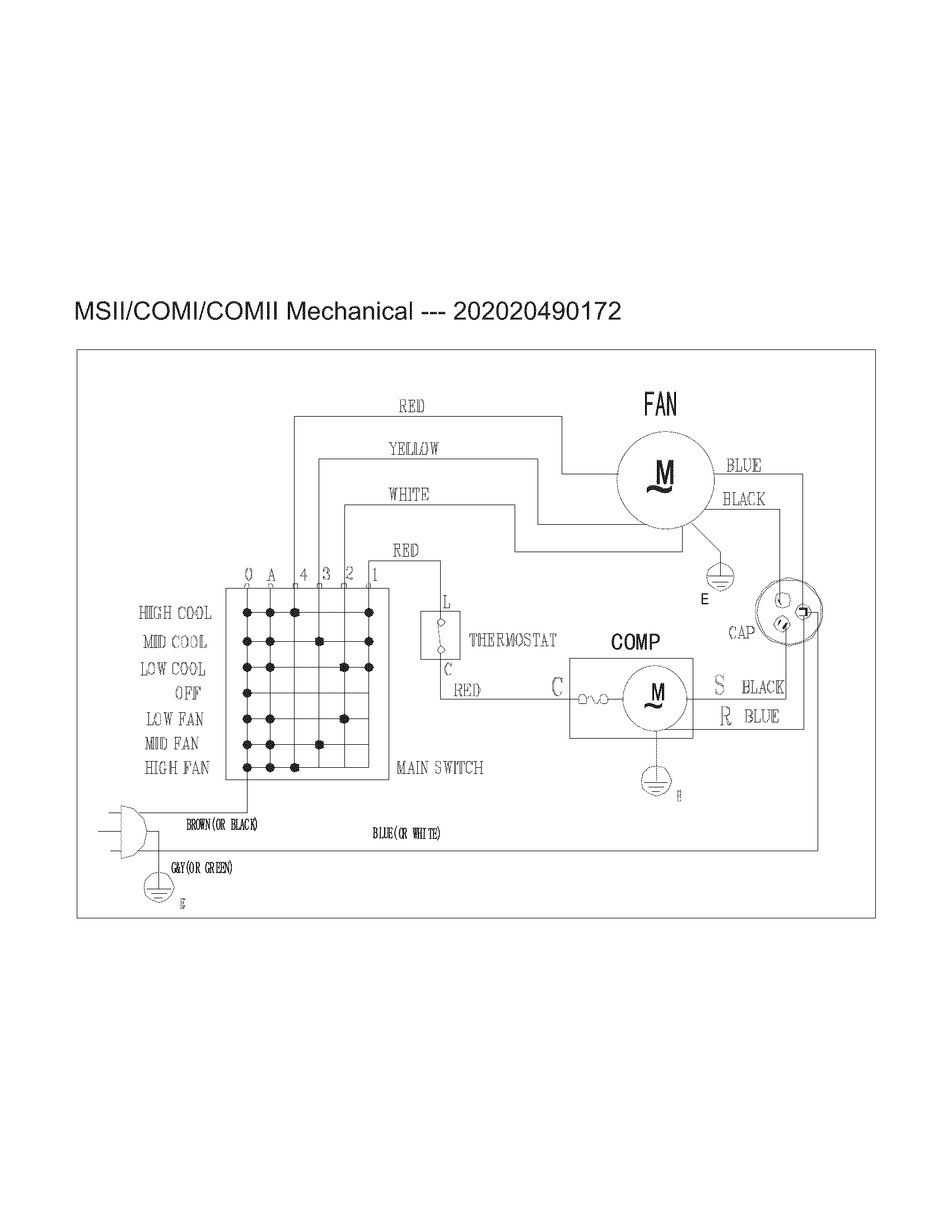 Frigidaire FRA062AT713 wiring diagram diagram