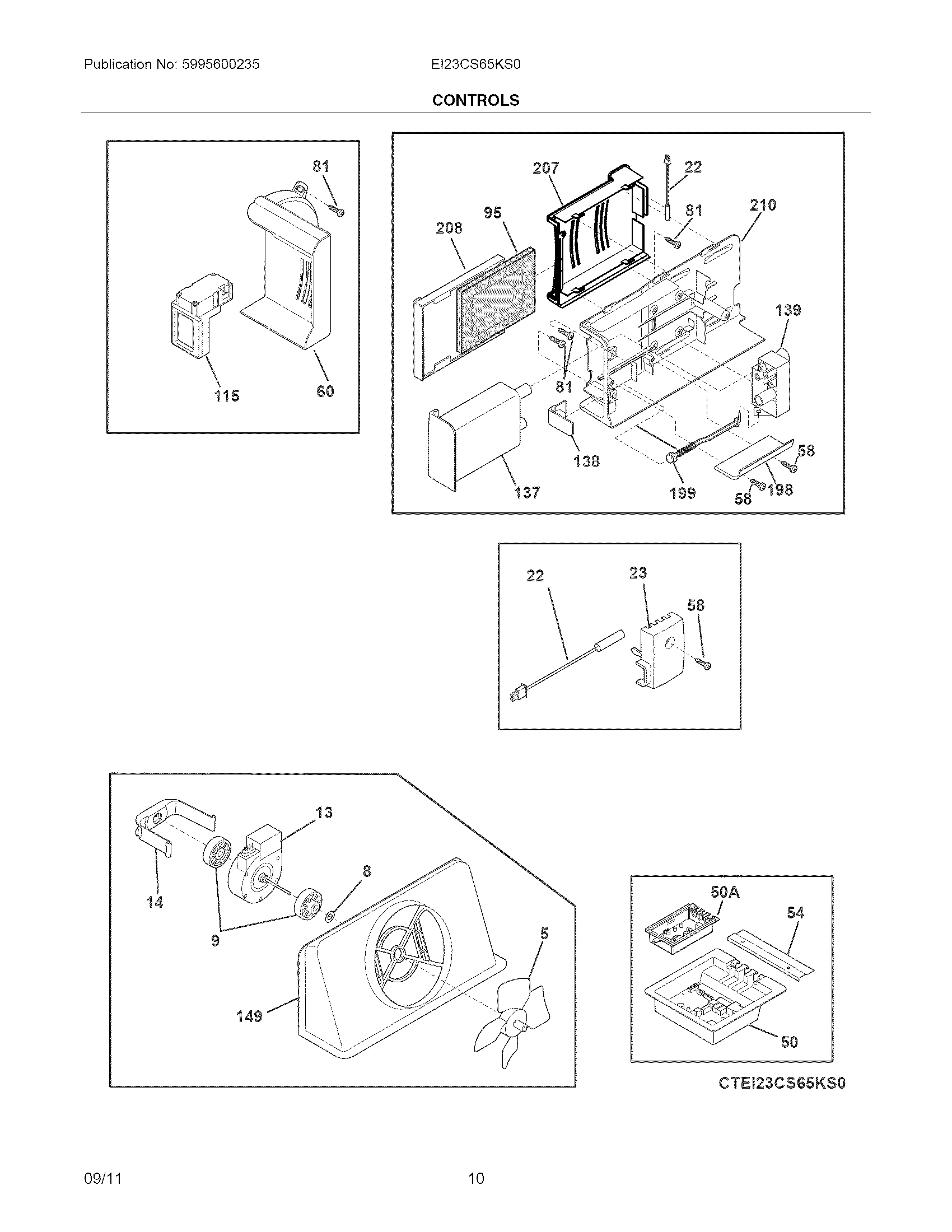 Electrolux EI23CS65KS0 controls diagram