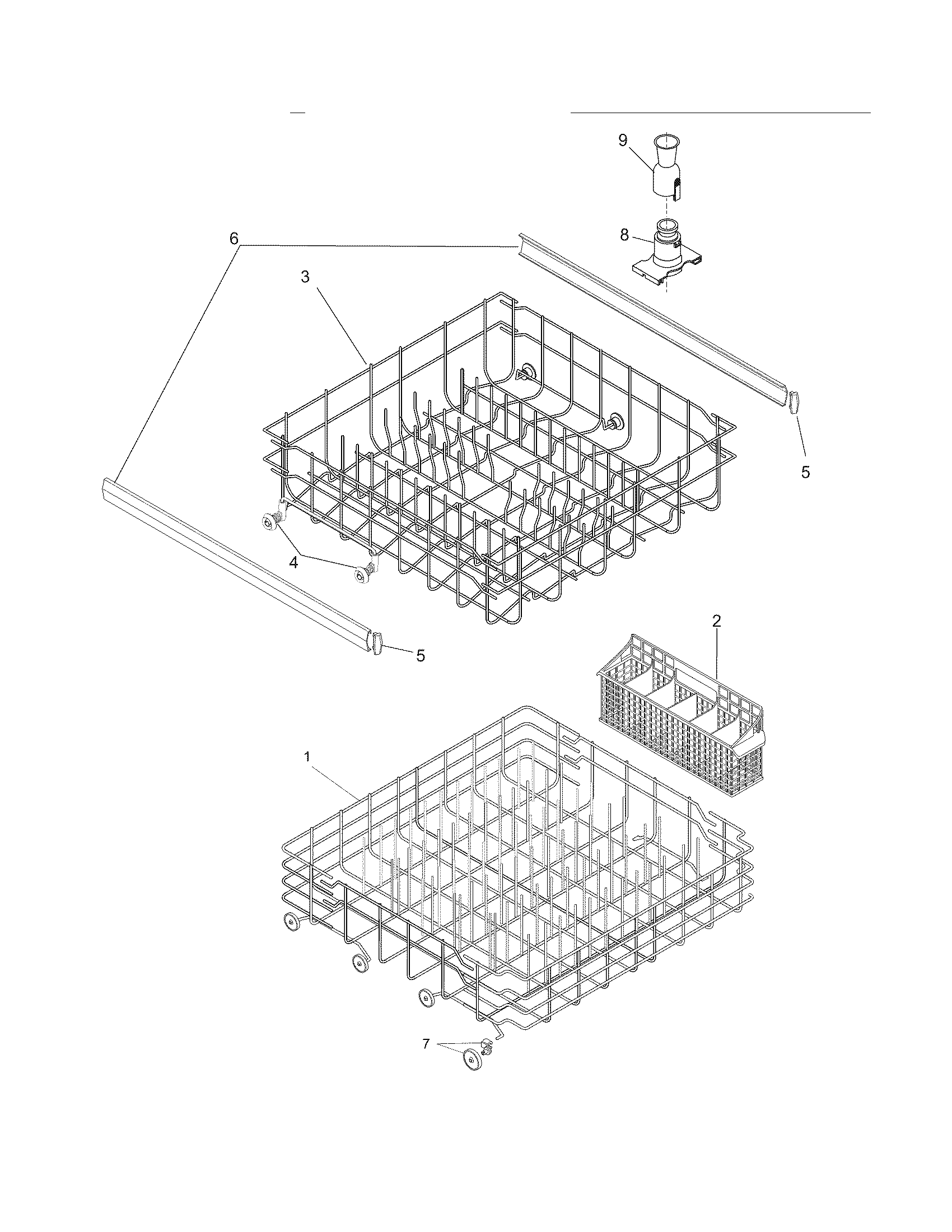 Frigidaire FDB520RHS2 racks diagram