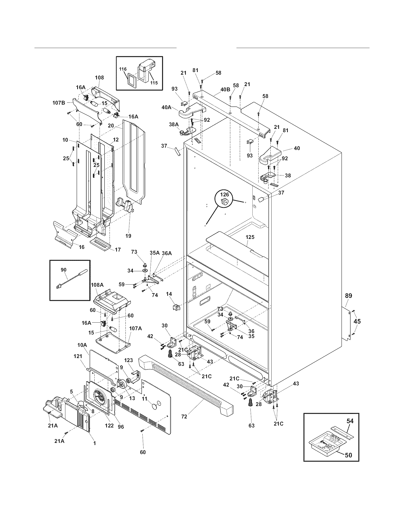 Frigidaire LGUB2642LF5 cabinet diagram