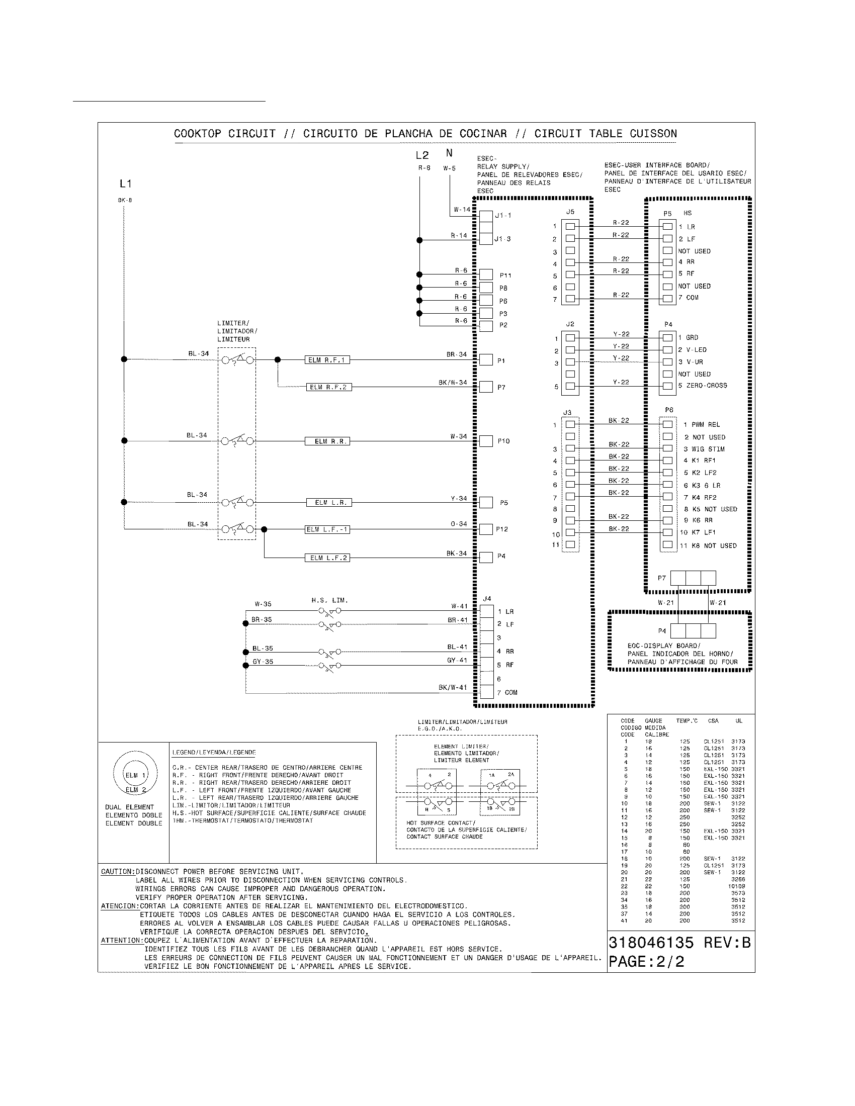 Frigidaire FGEF304DKFC wire diagram diagram