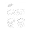 Frigidaire FRT18L4JBE shelves diagram