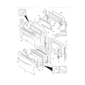 Frigidaire FGEF304DKBC door diagram