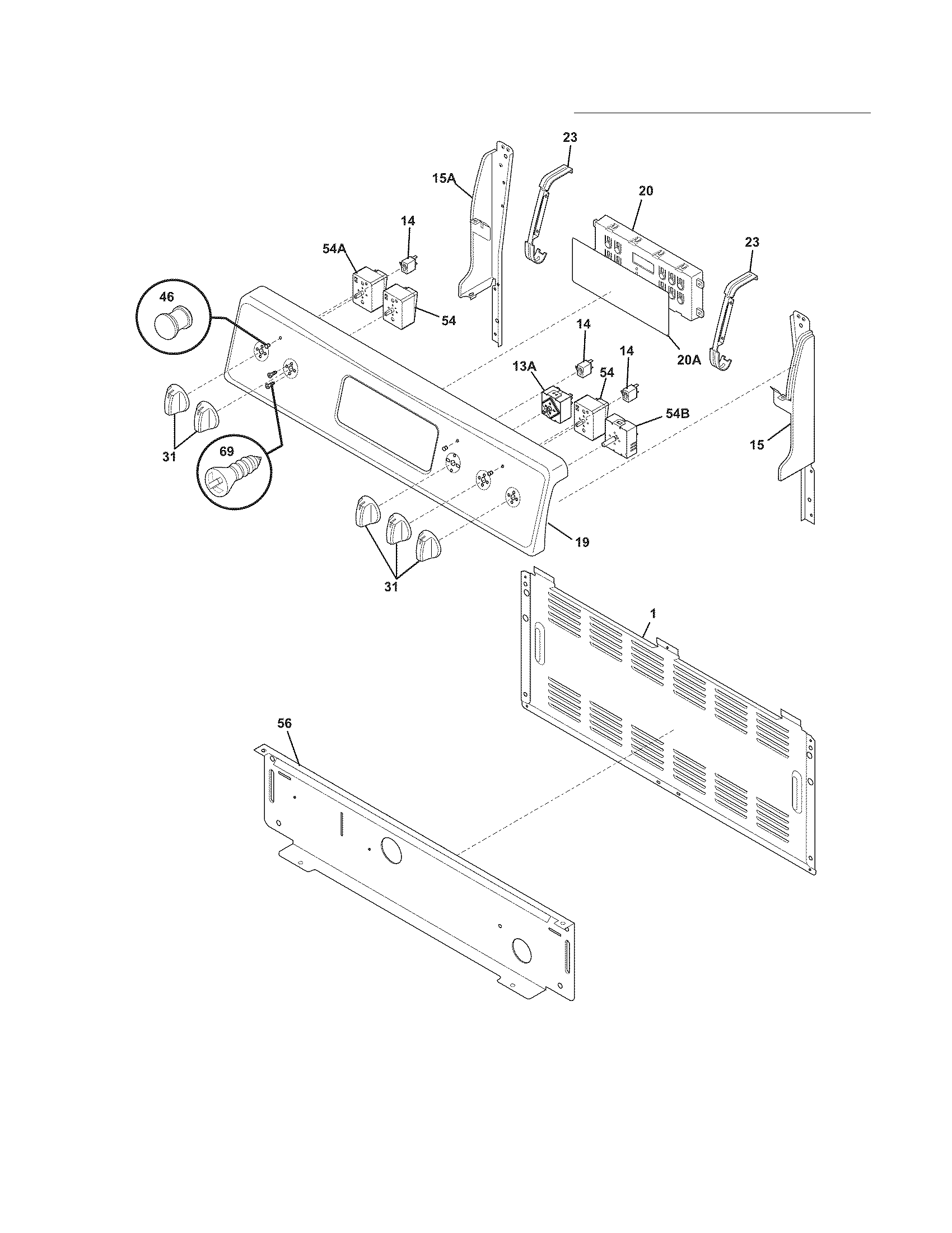 Frigidaire LEEF3021MWA backguard diagram