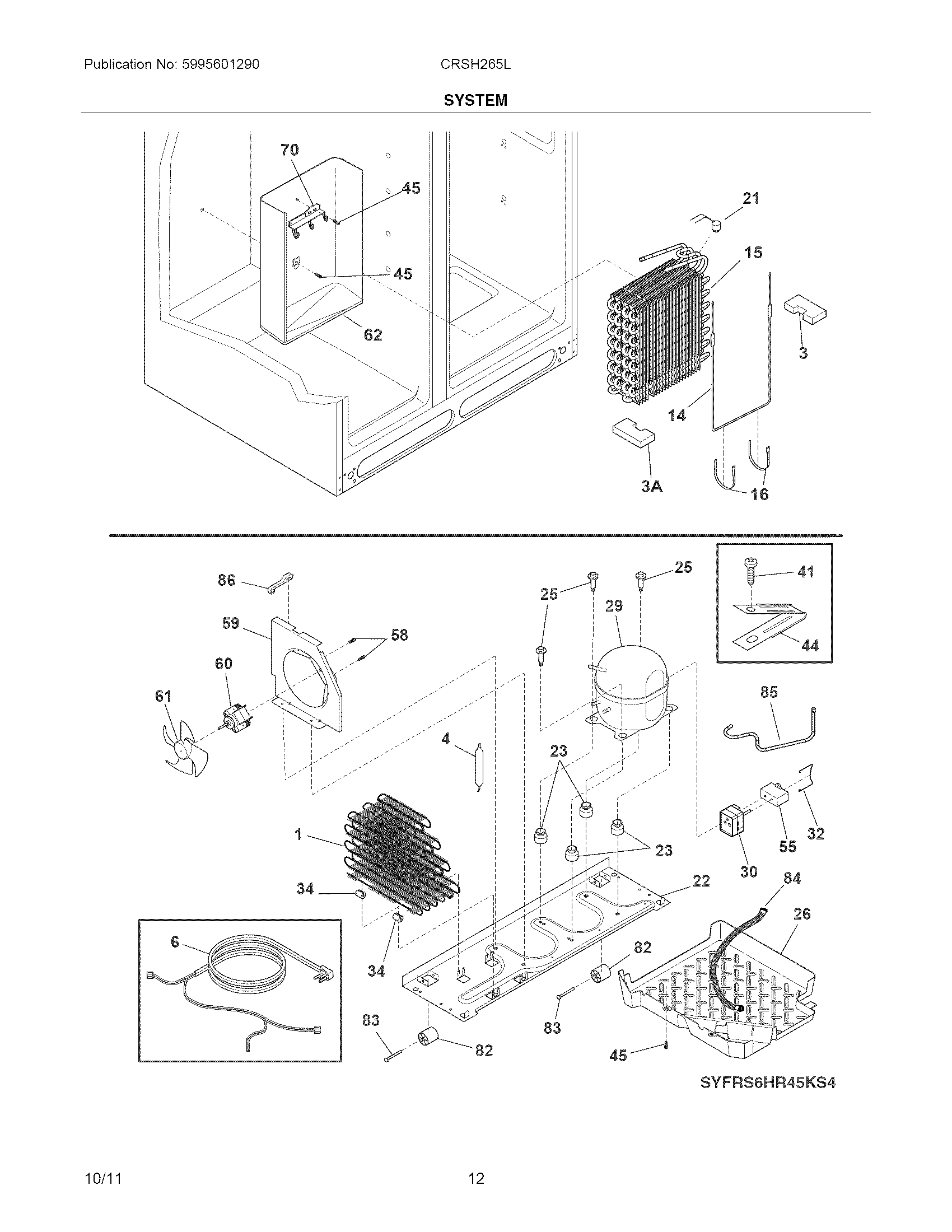 Crosley CRSH265LW2 system diagram