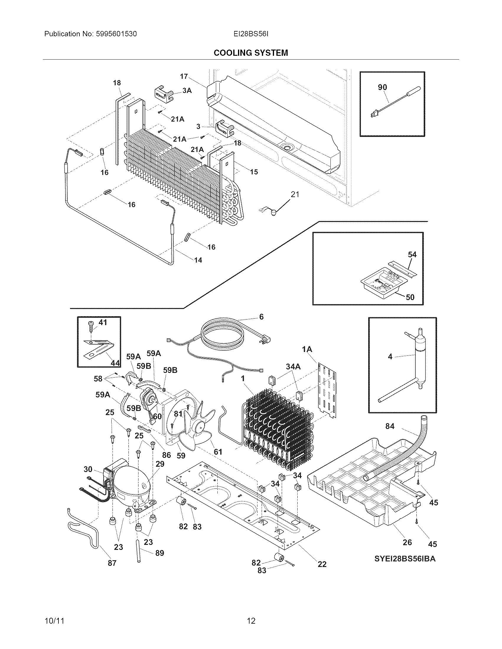 Electrolux EI28BS56IWC cooling system diagram