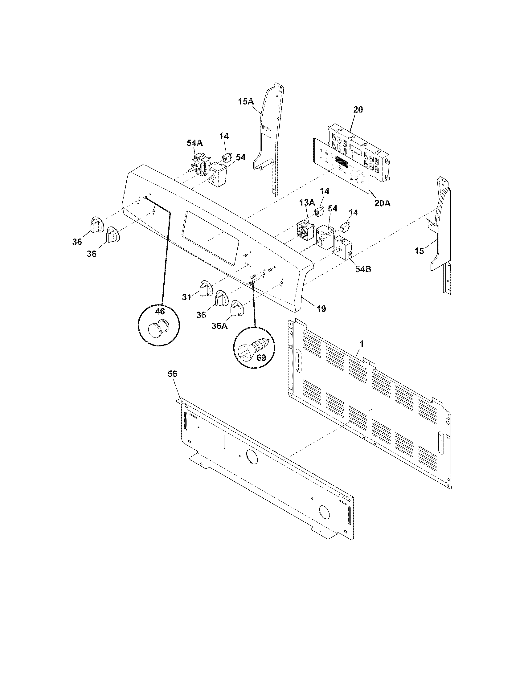 Kenmore 79092603013 backguard diagram