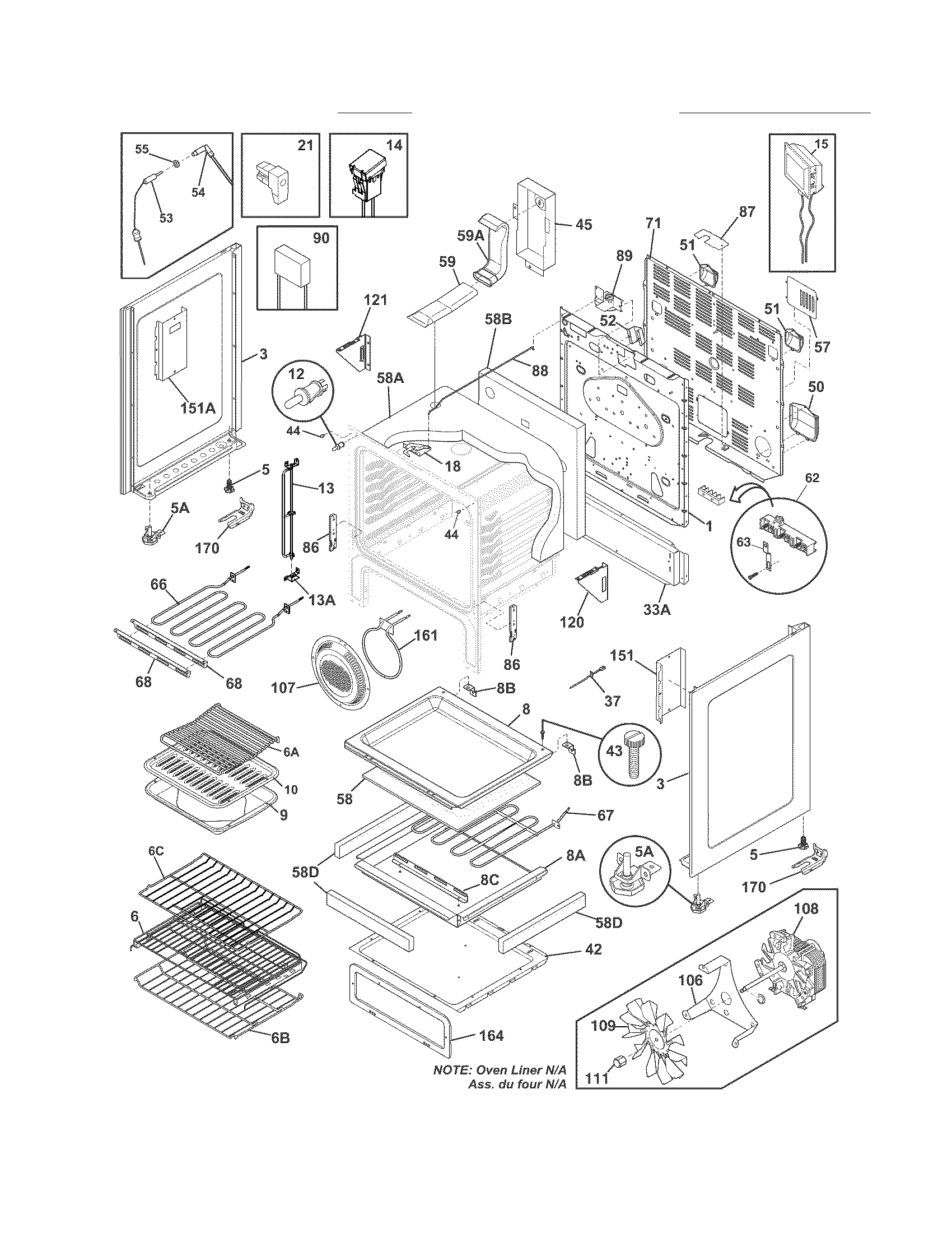 Electrolux EW30IF60ISB body diagram