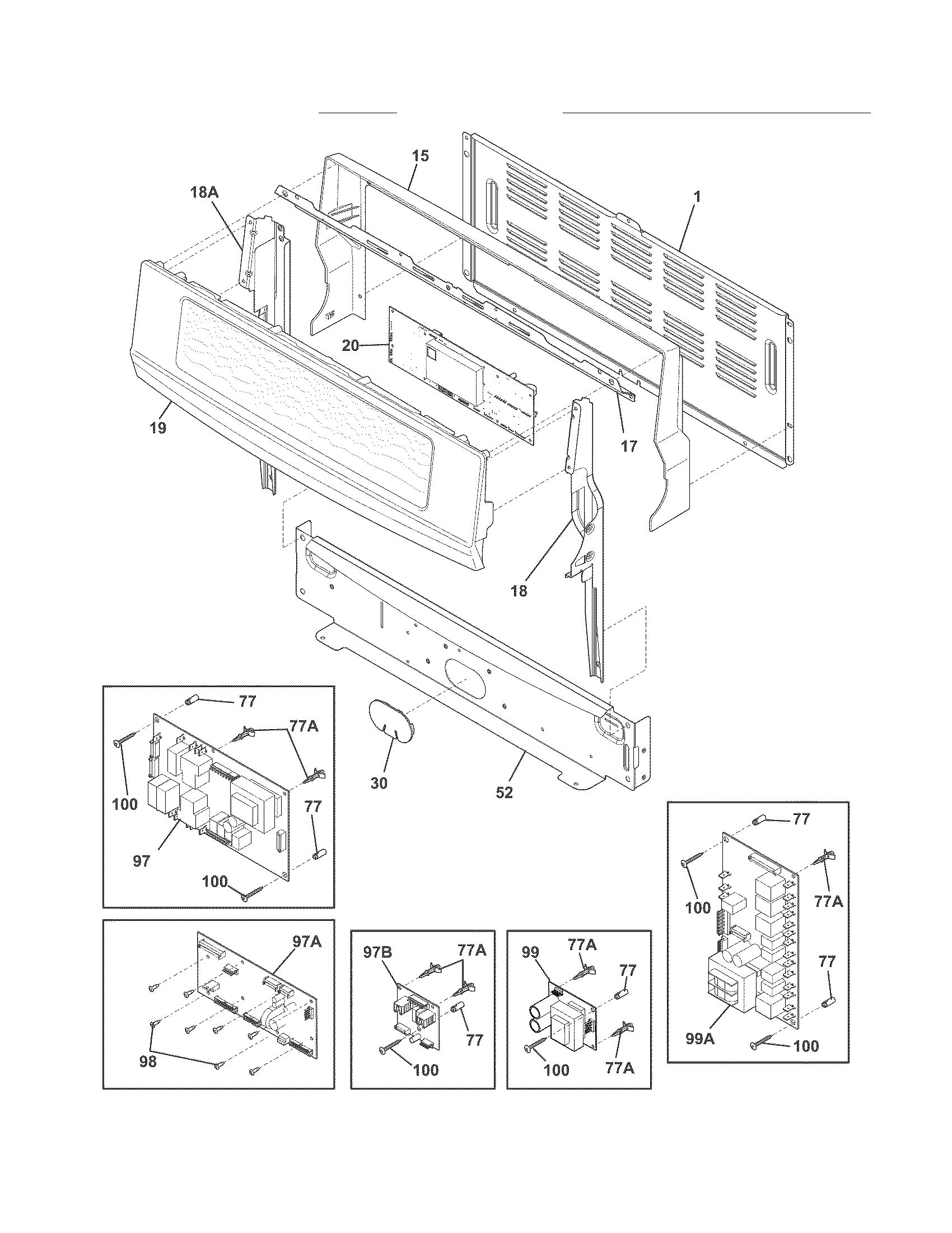 Electrolux CEI30EF5GSH backguard diagram