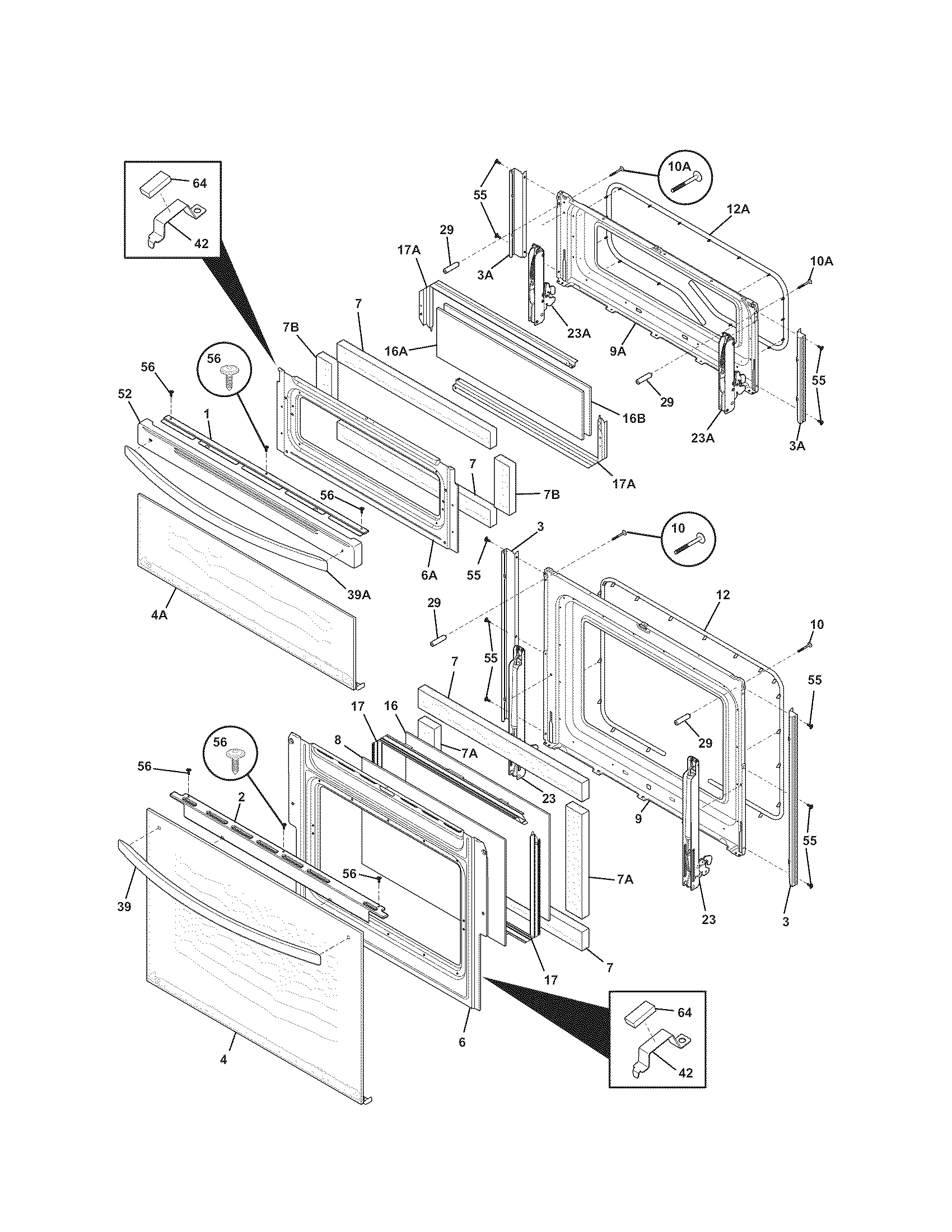 Kenmore 79098059001 doors diagram