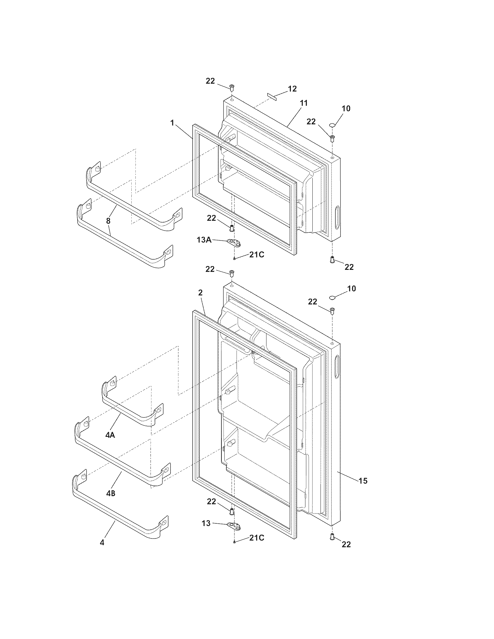 Kenmore 25361522016 door diagram