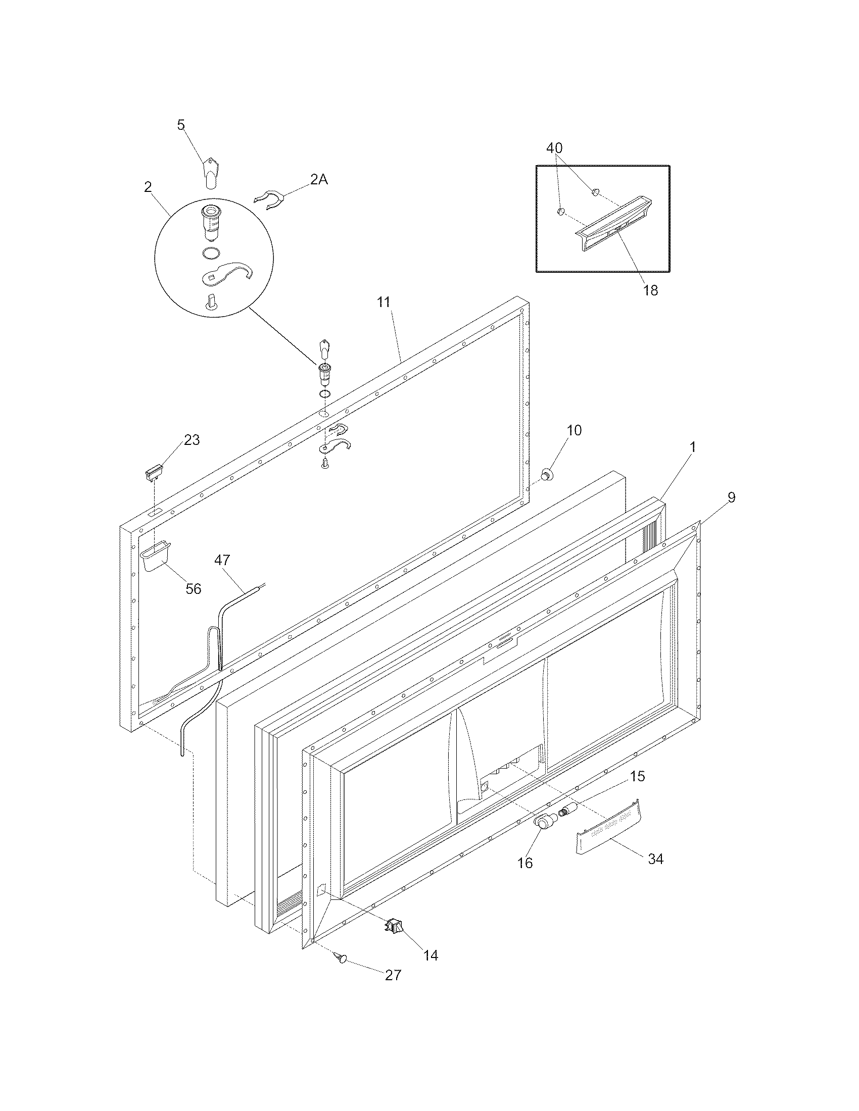 Crosley CFCH15LW3 door diagram