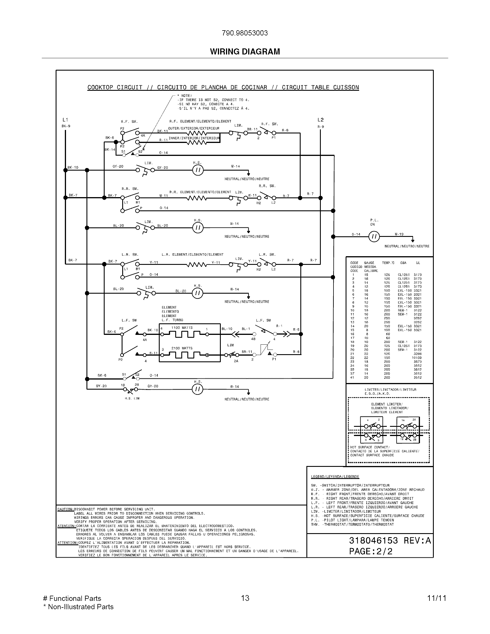 Kenmore 79098053003 wiring diagram diagram