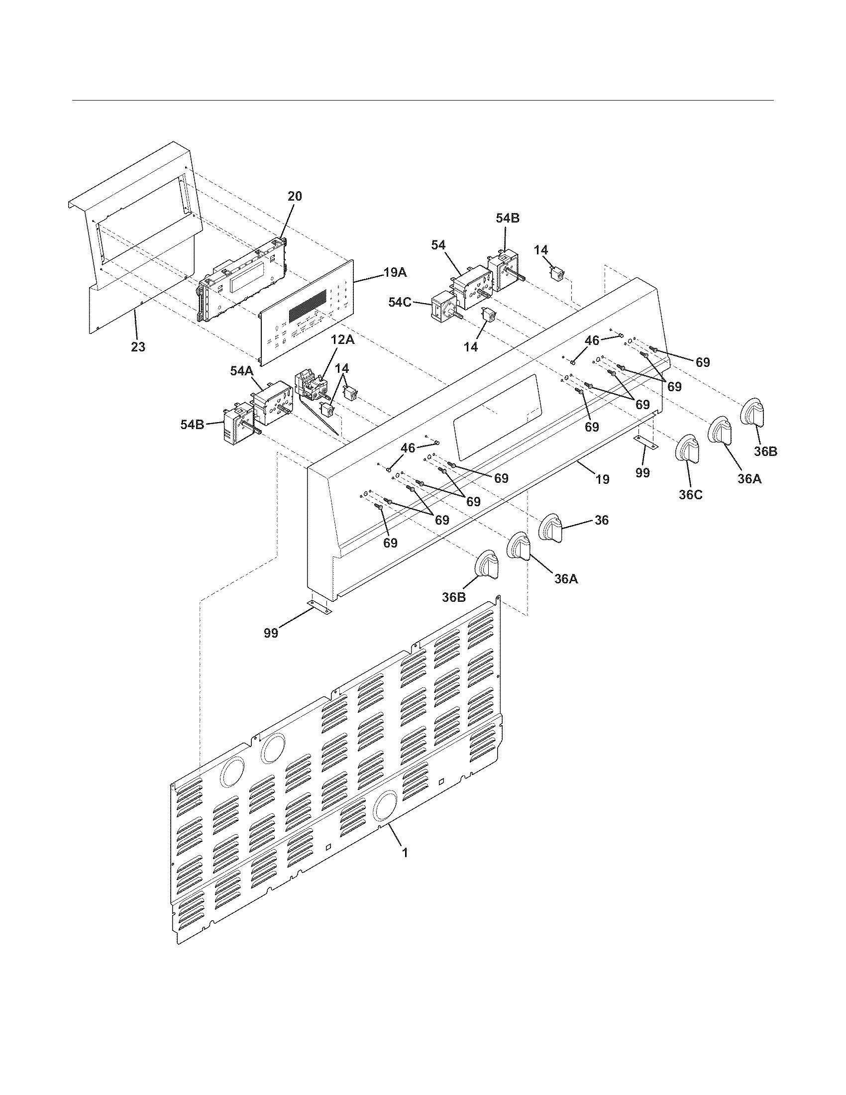 Frigidaire FPEF4085KFC backguard diagram