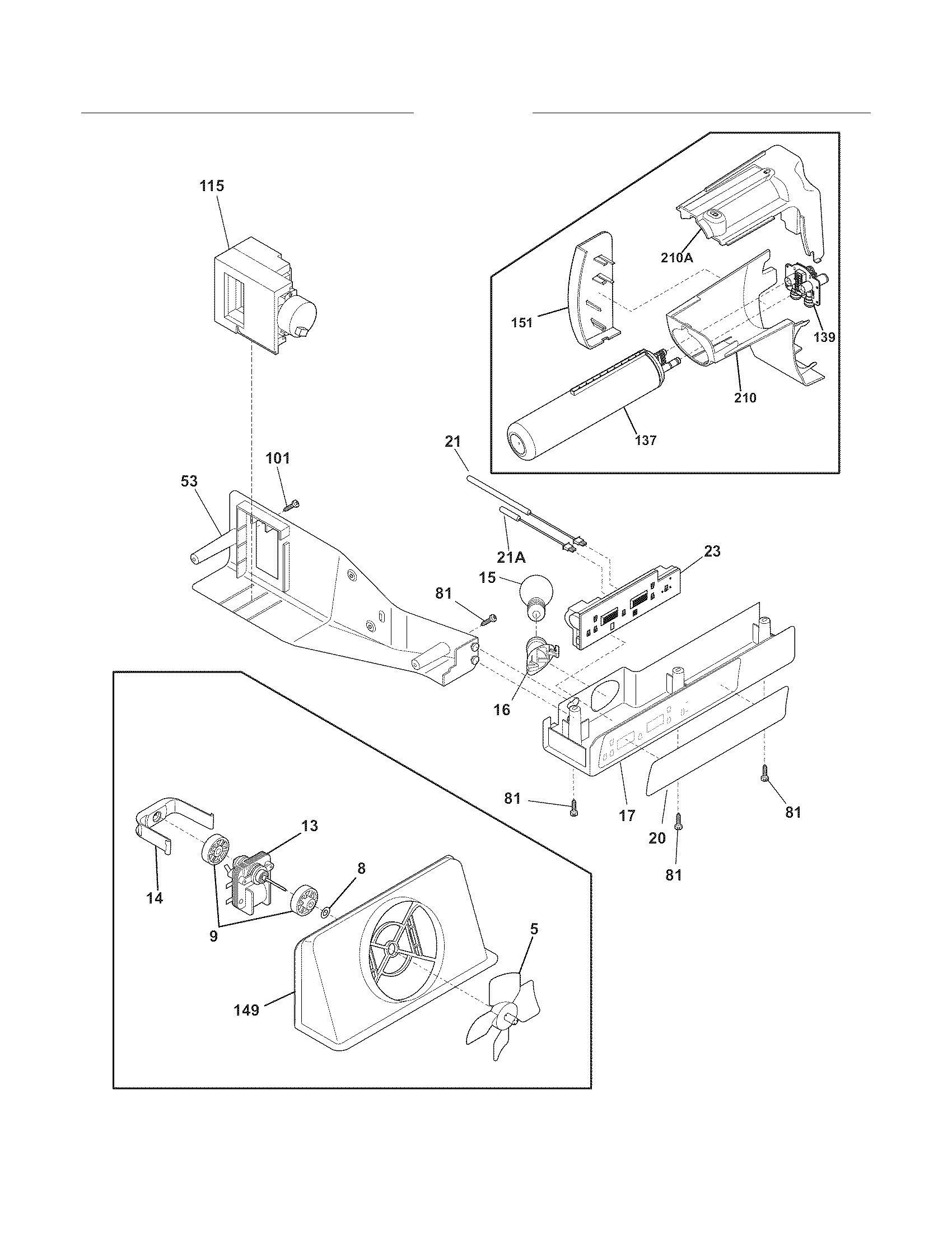 Frigidaire FFHS2322MB2 controls diagram