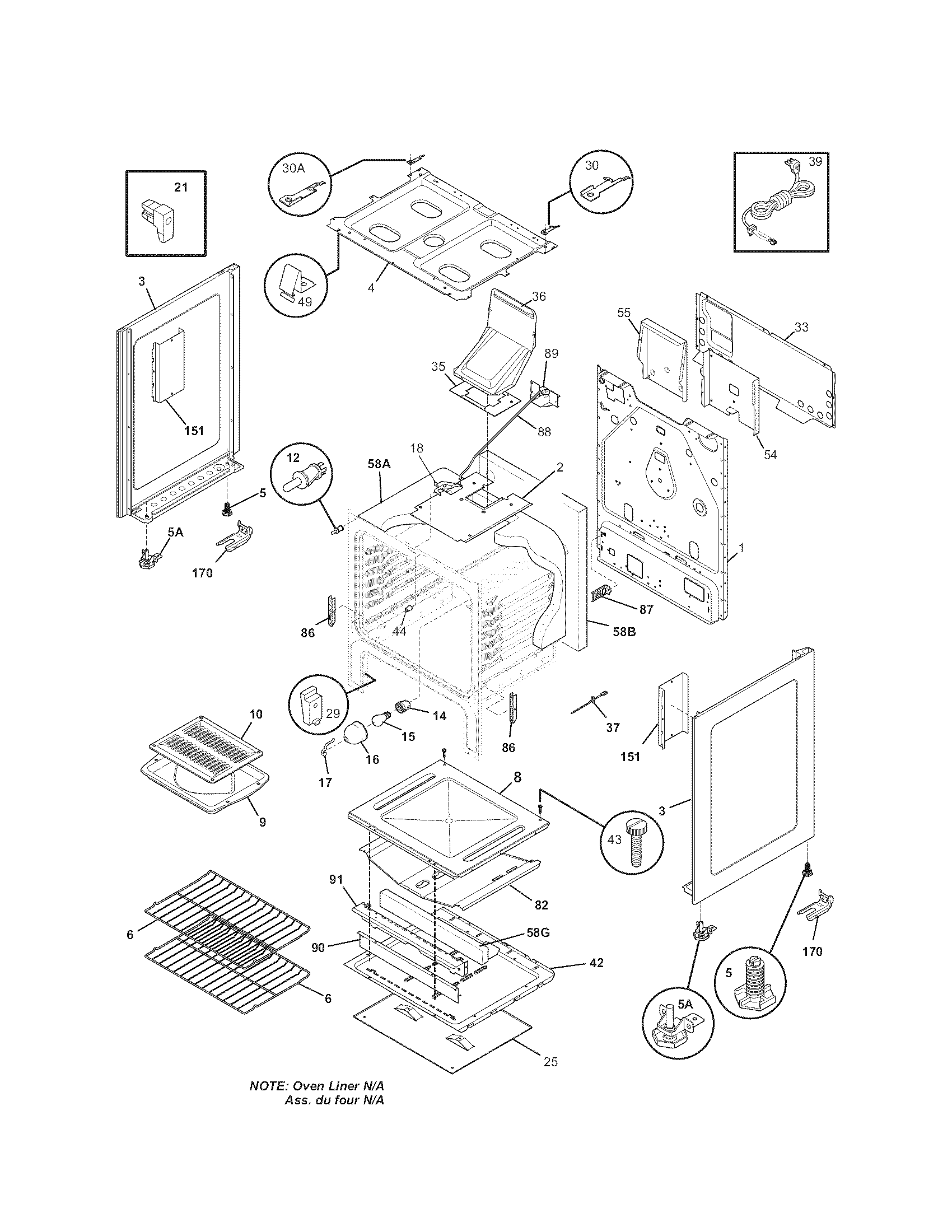 Kenmore 79078629400 body diagram