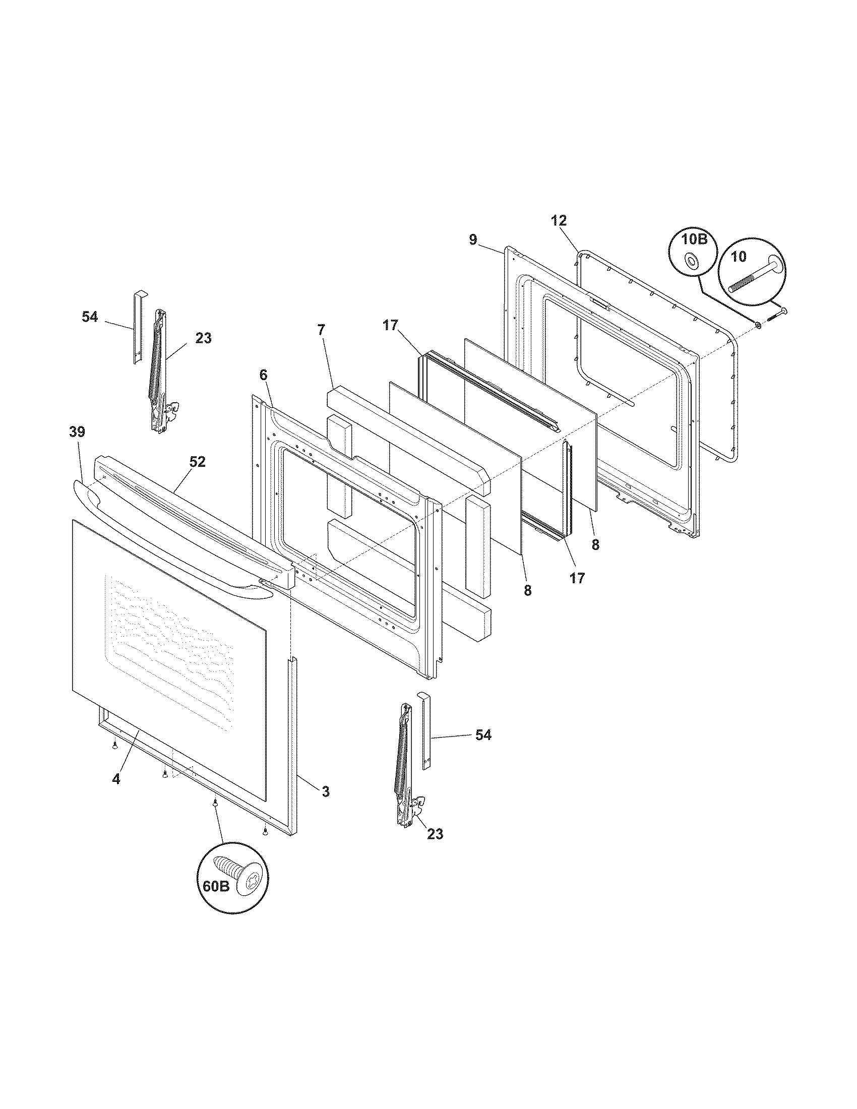 Kenmore 79078629400 door diagram