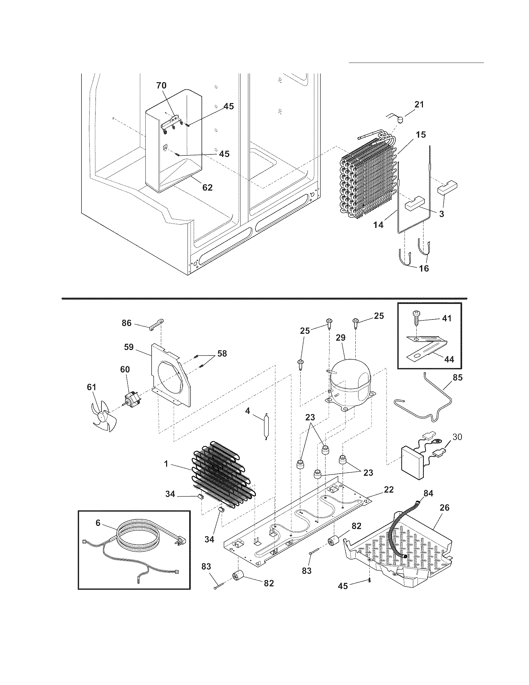 Frigidaire FGHC2345LF4 system diagram