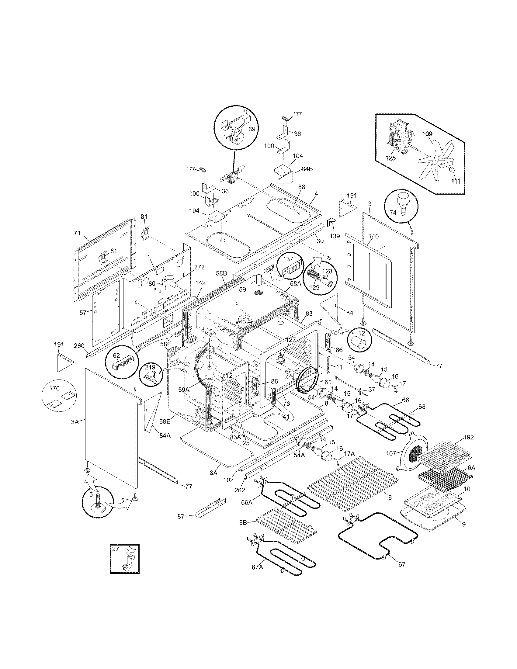 Kenmore Elite 79099613703 body diagram