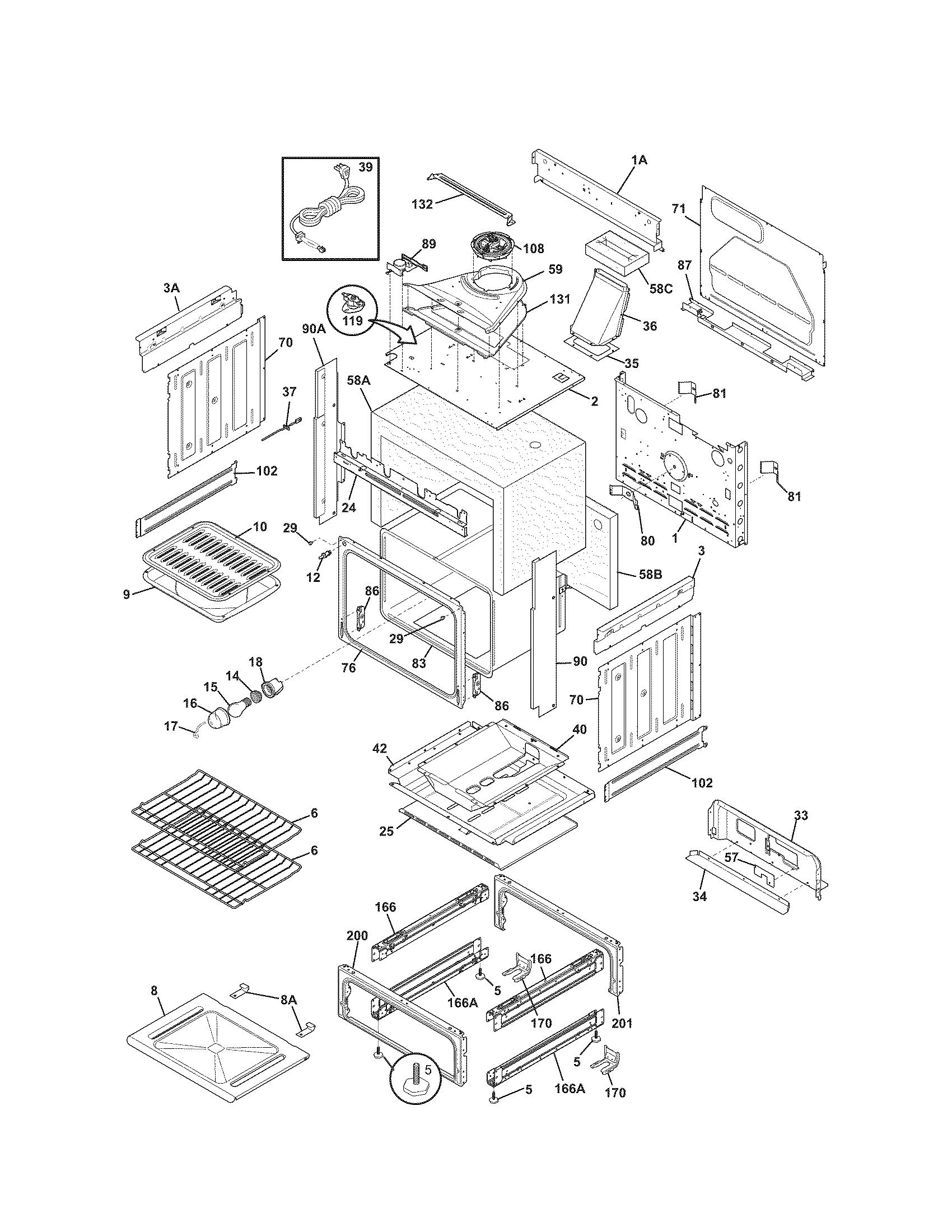 Kenmore 79036939904 body diagram