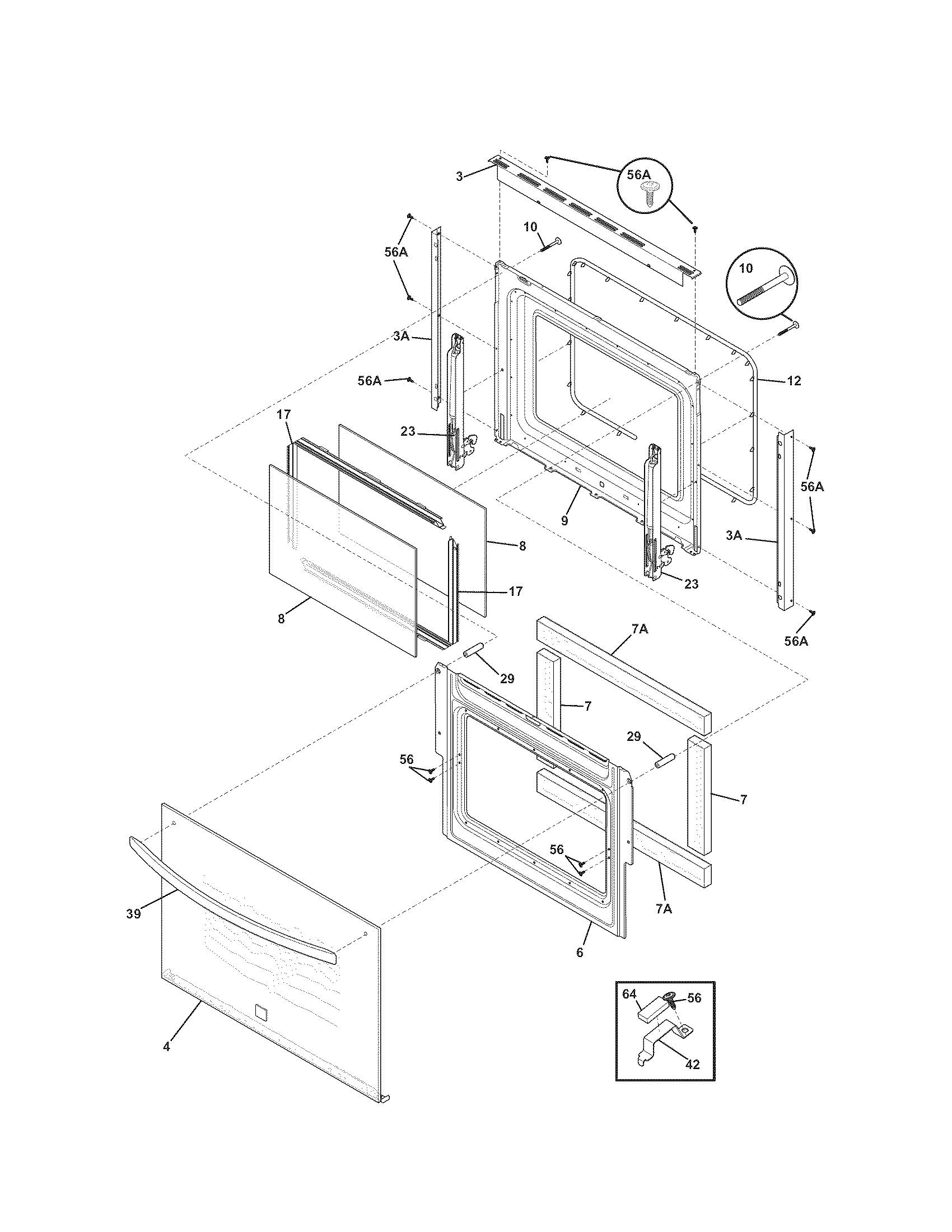 Kenmore 79046892904 door diagram