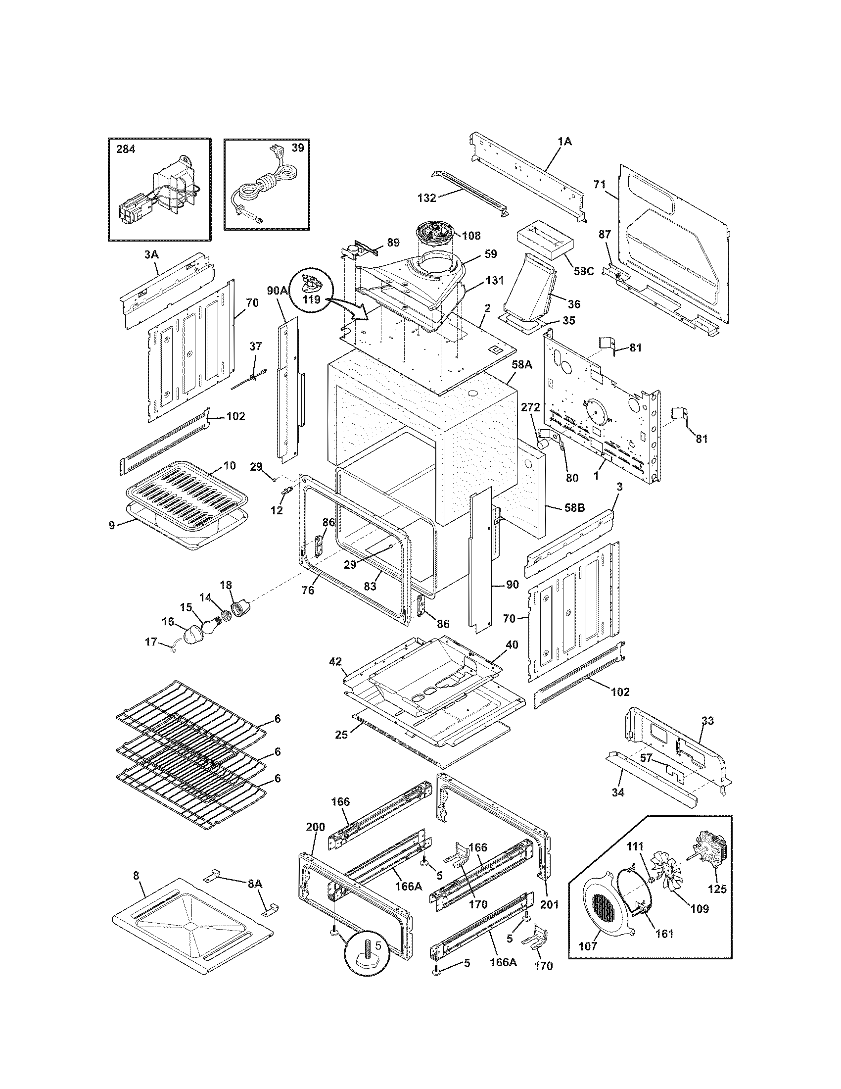 Kenmore 79036904904 body diagram
