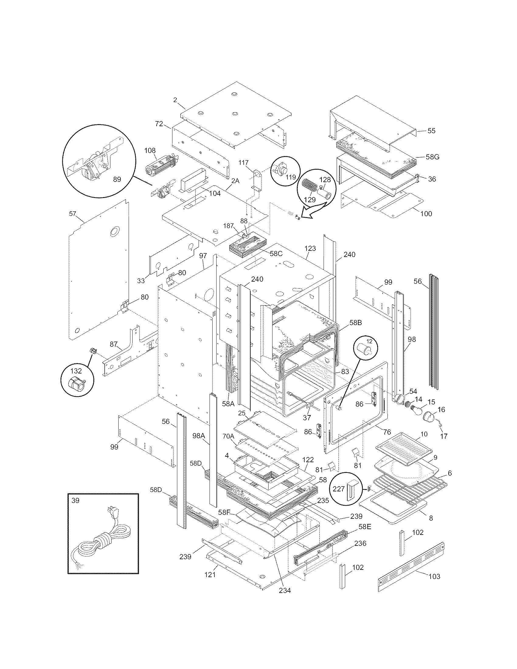 Kenmore 79030552803 body diagram