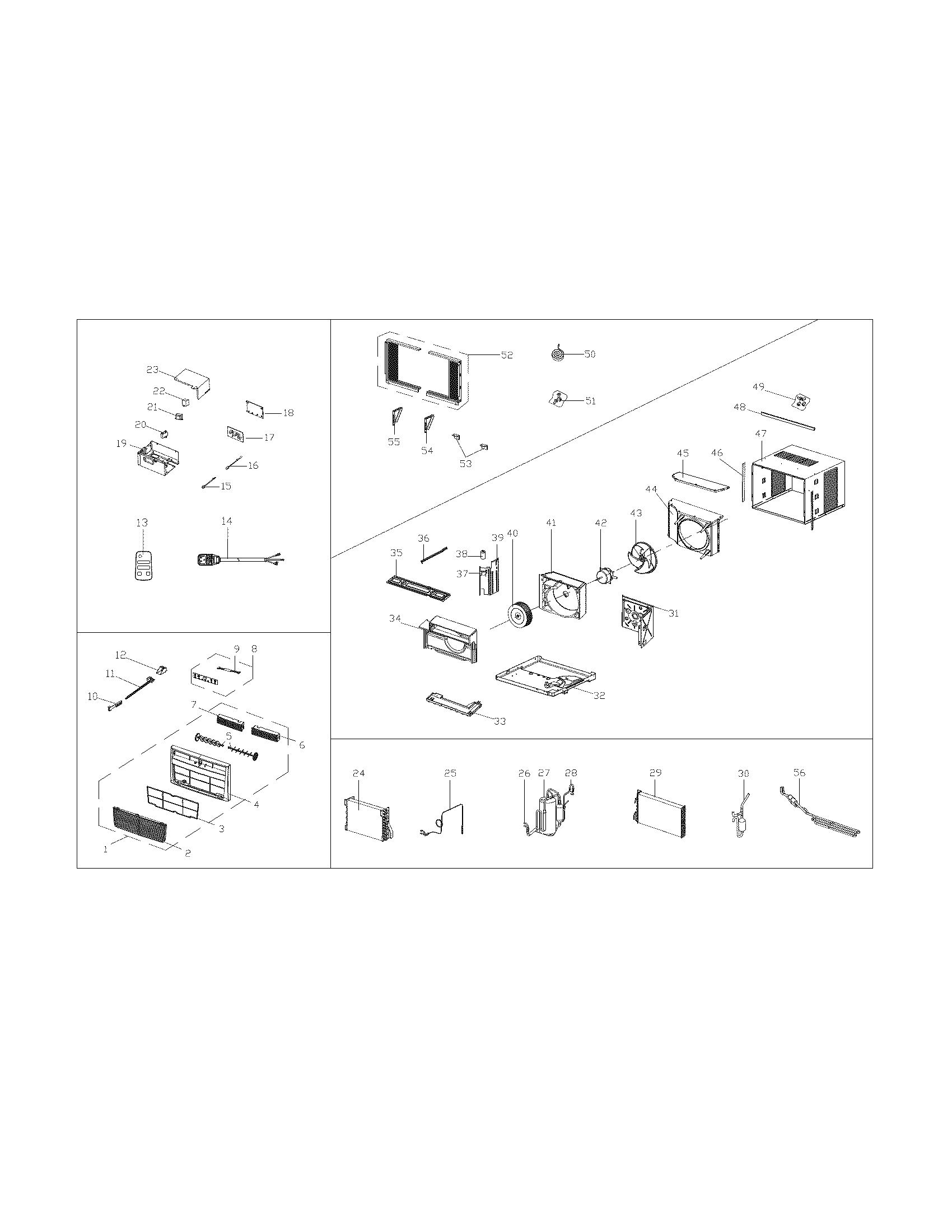 Frigidaire FRA156MT113 recommended spare parts diagram