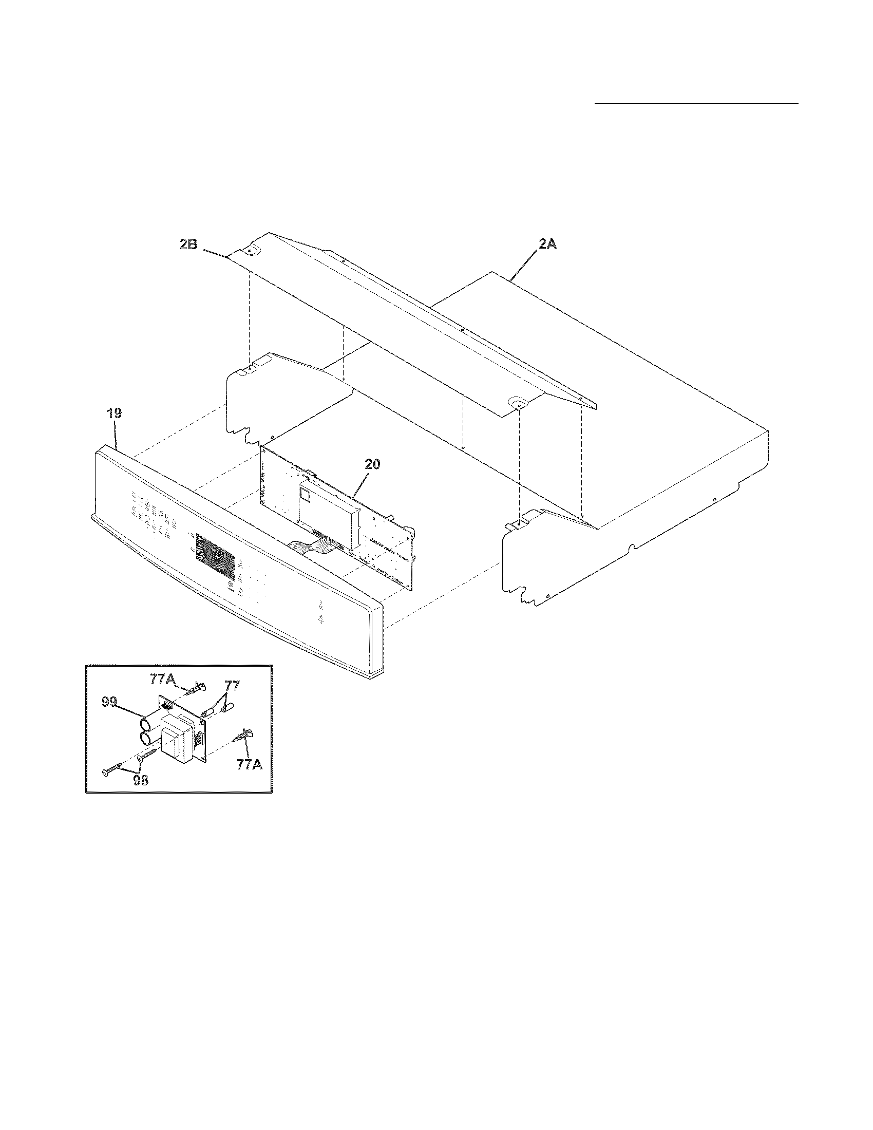 Electrolux EI27EW45KW1 control panel diagram