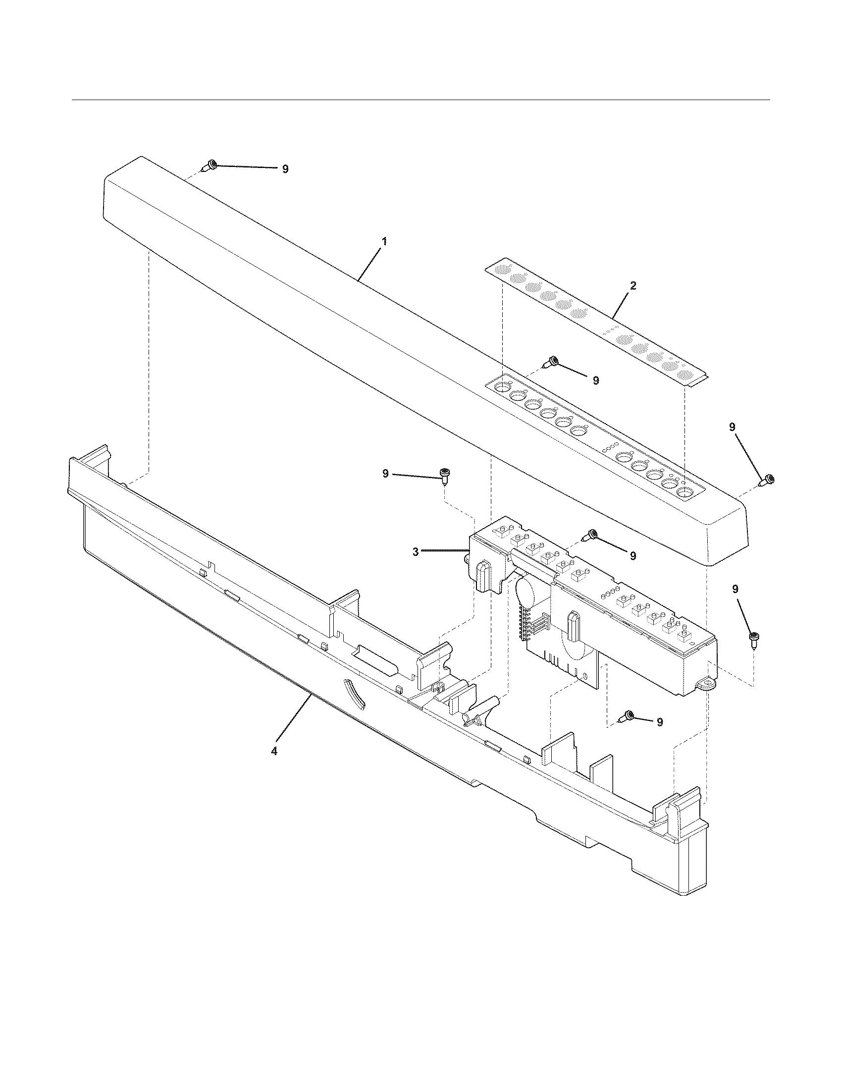 Electrolux EIDW6105GW2B control panel diagram