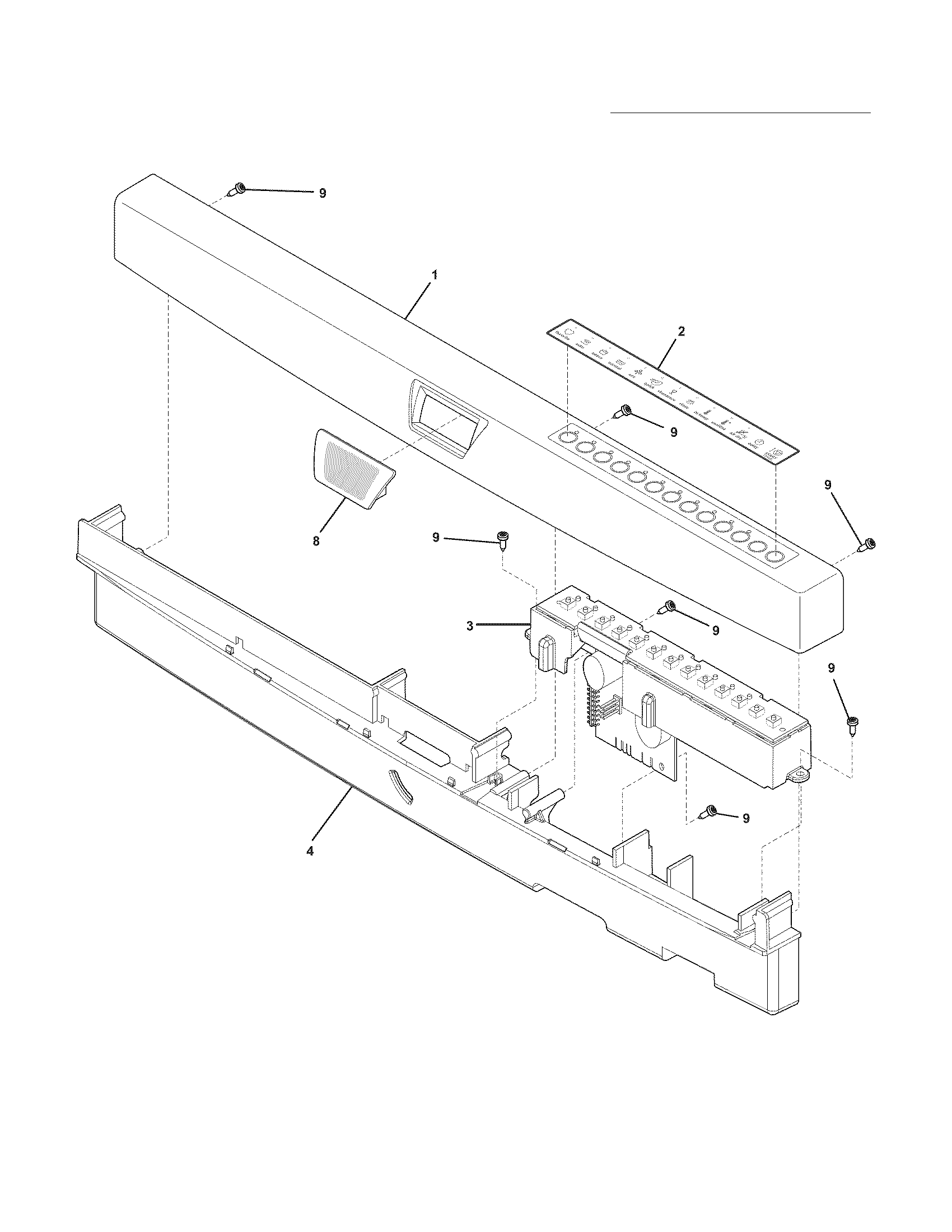 Electrolux EIDW6305GS2B control panel diagram