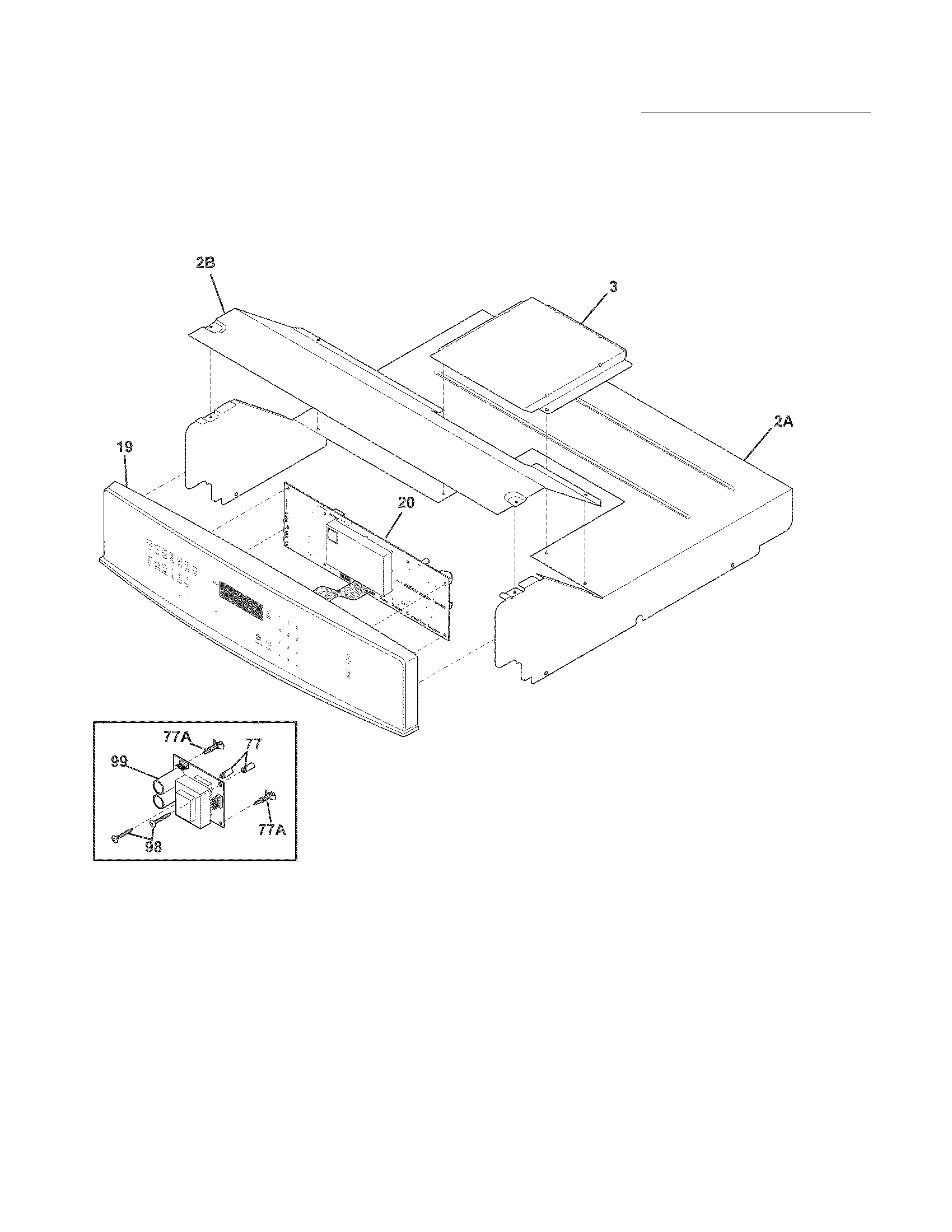 Electrolux EI27EW35KW1 control panel diagram